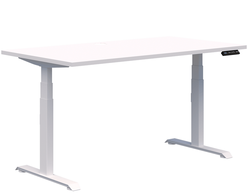 Summit II Electric Single Desk 1200 x 800 / Snow Velvet / White
