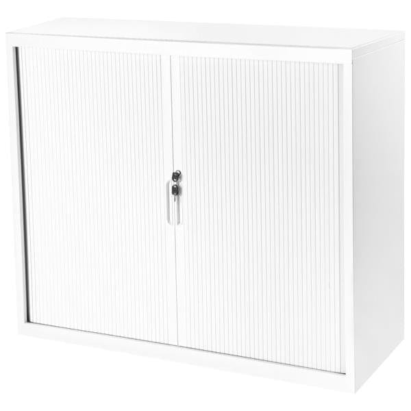 Tambour Cupboard White / 1020h x 900w x 500d mm