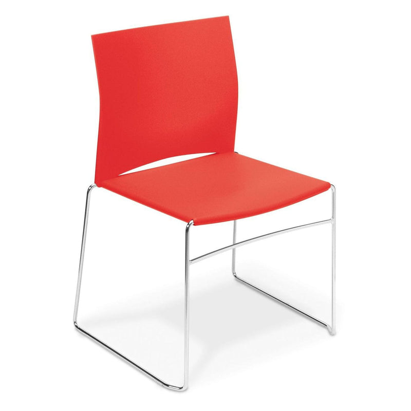 Web Visitor Chair Red / Chrome