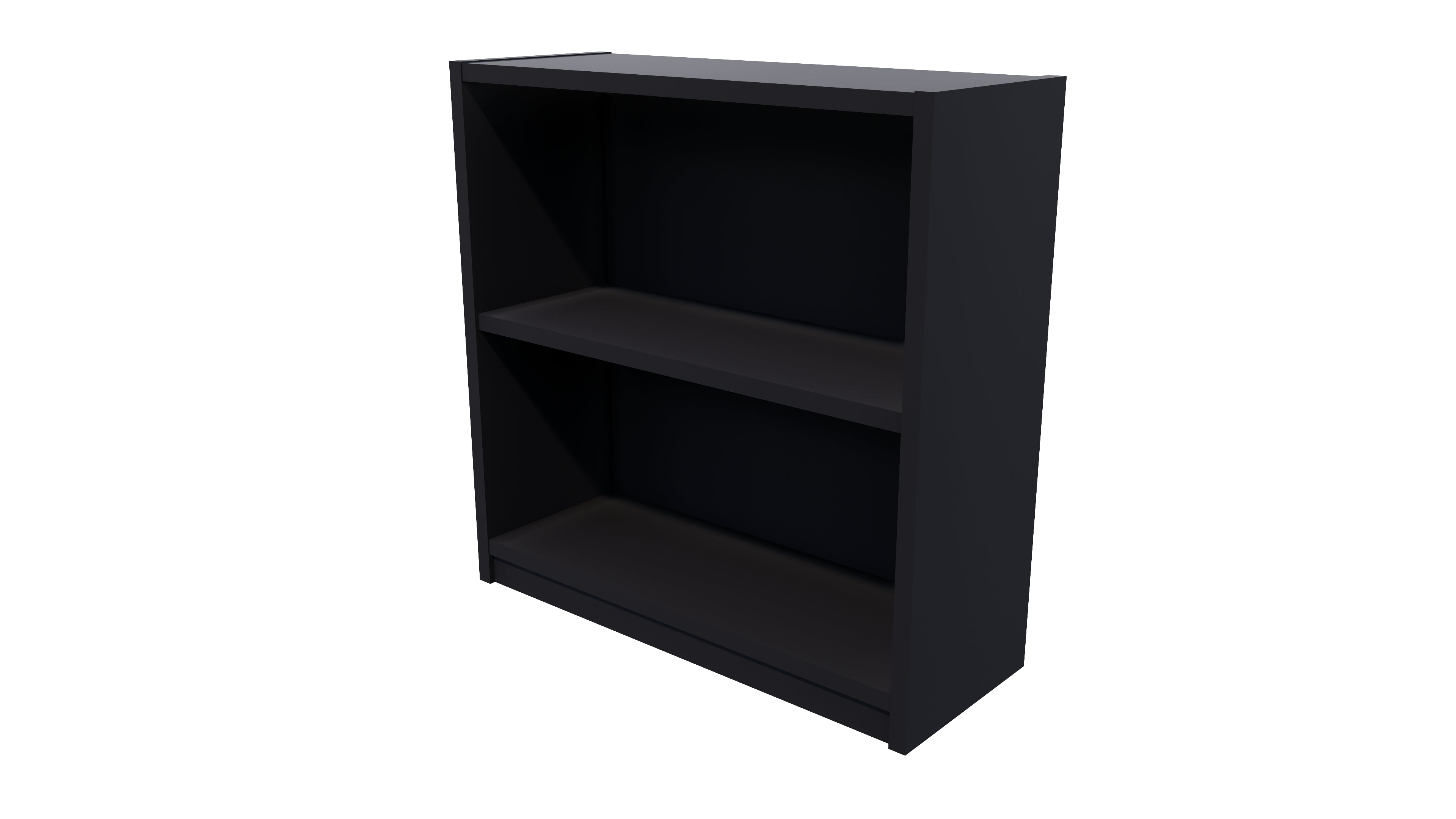 Commercial Bookcase 2 Tier Black