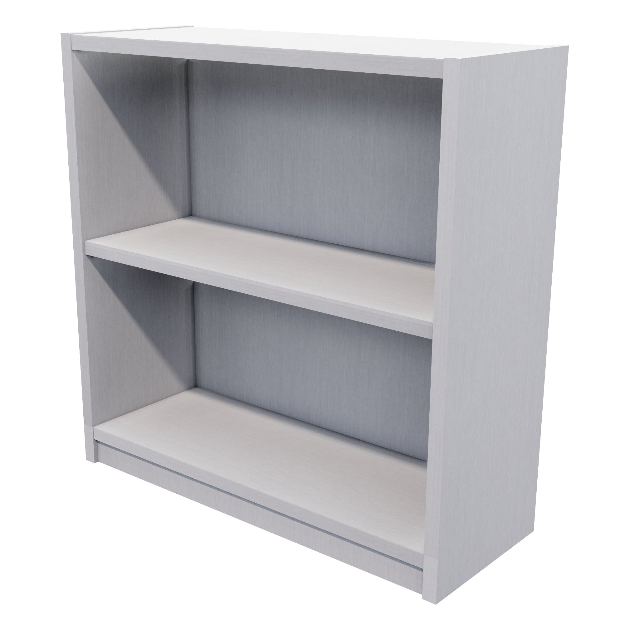 Commercial Bookcase 2 Tier Silver Strata