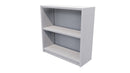 Commercial Bookcase 2 Tier Silver Strata