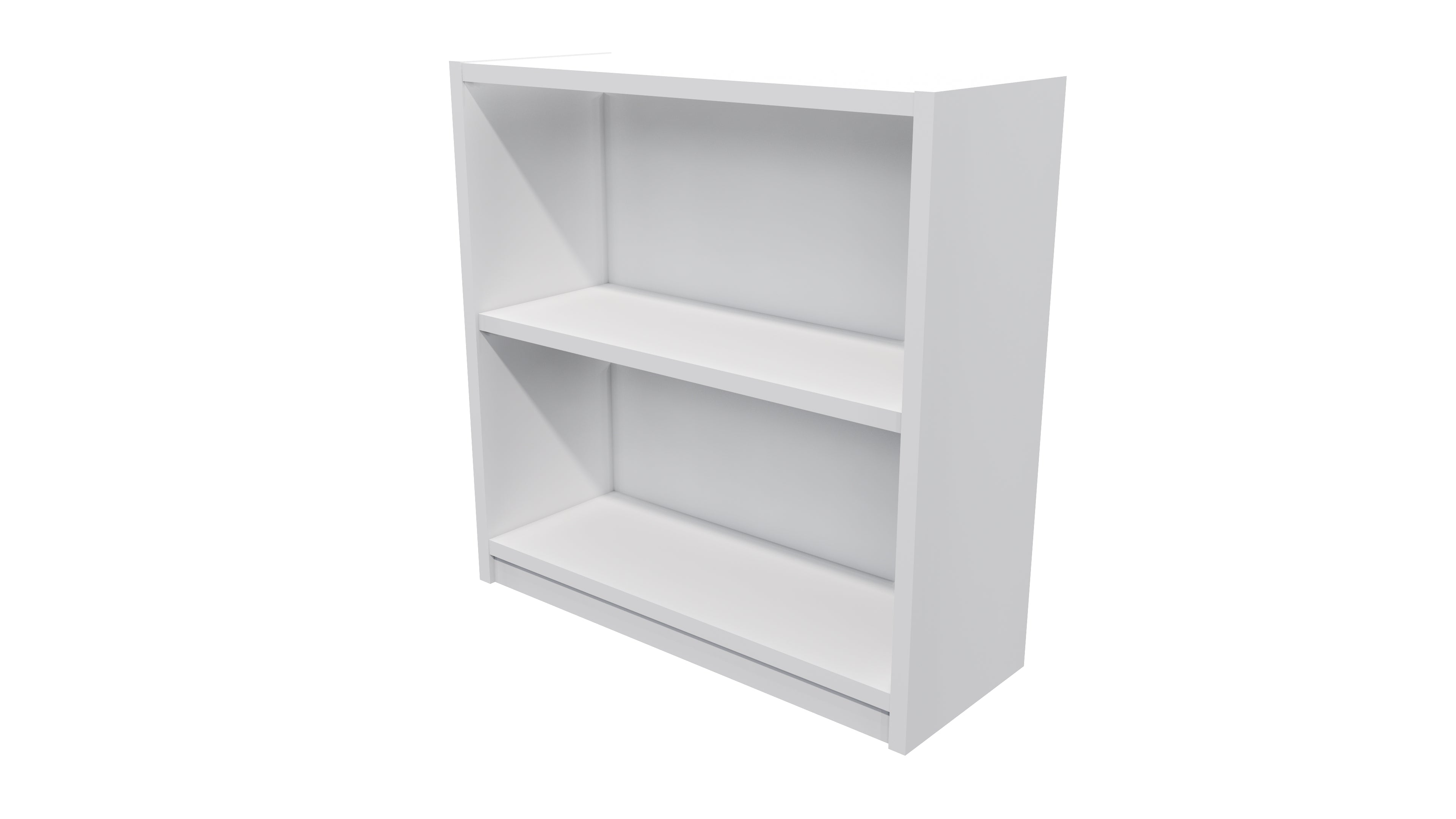Commercial Bookcase 2 Tier White