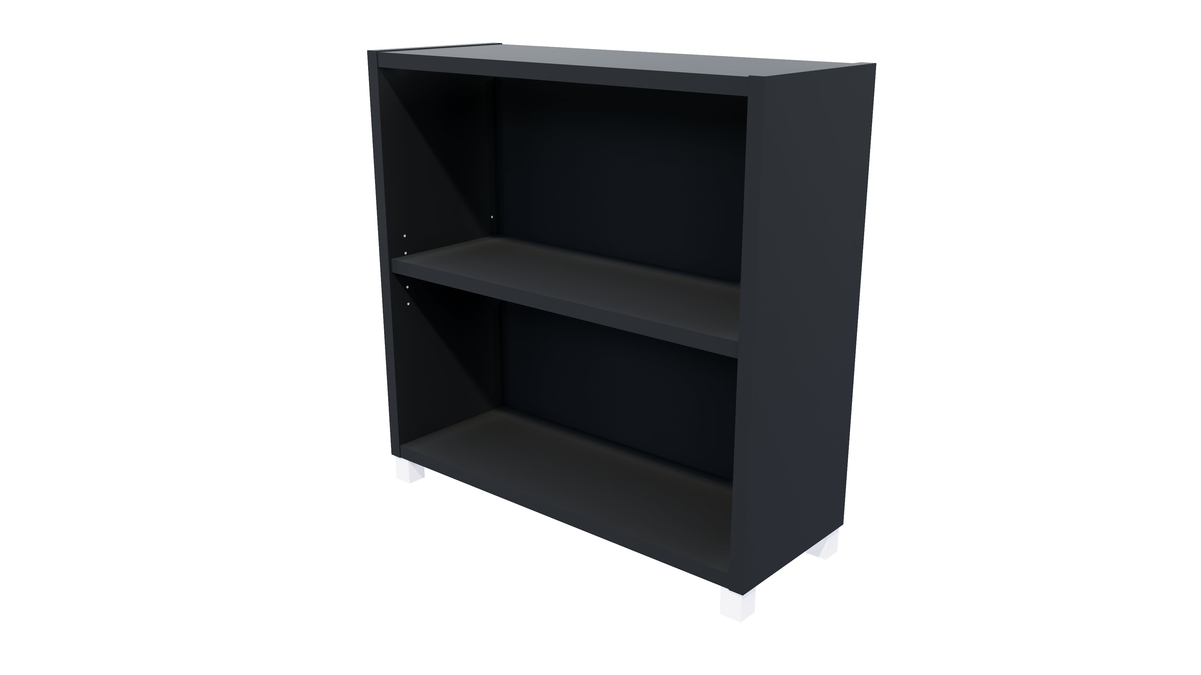 Commercial Bookcase with Feet 2 Tier Carbon