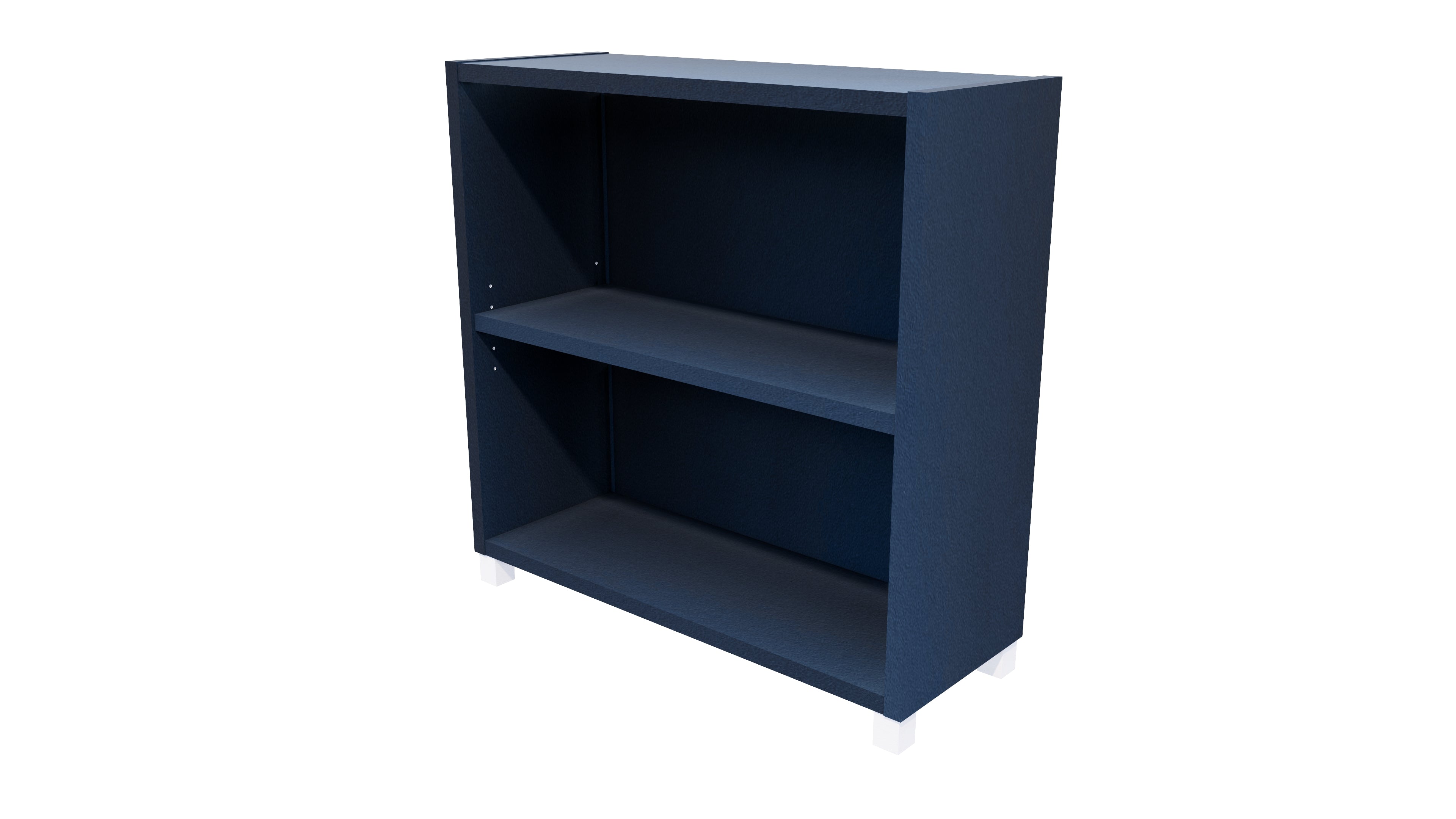 Commercial Bookcase with Feet 2 Tier Char Blue