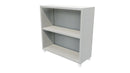 Commercial Bookcase with Feet 2 Tier Seal Grey
