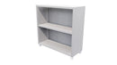 Commercial Bookcase with Feet 2 Tier Silver Haze
