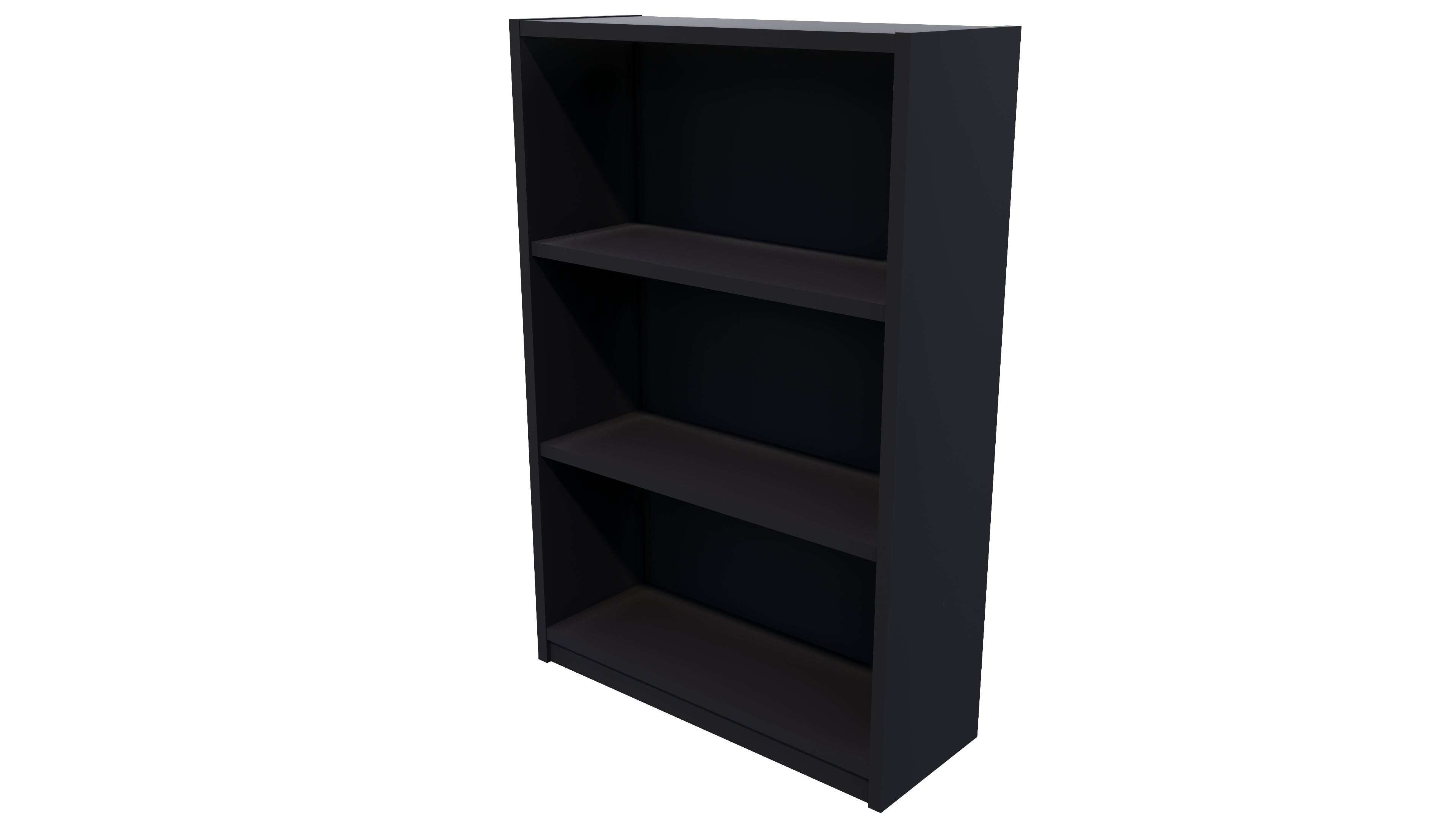 Commercial Bookcase 3 Tier Black