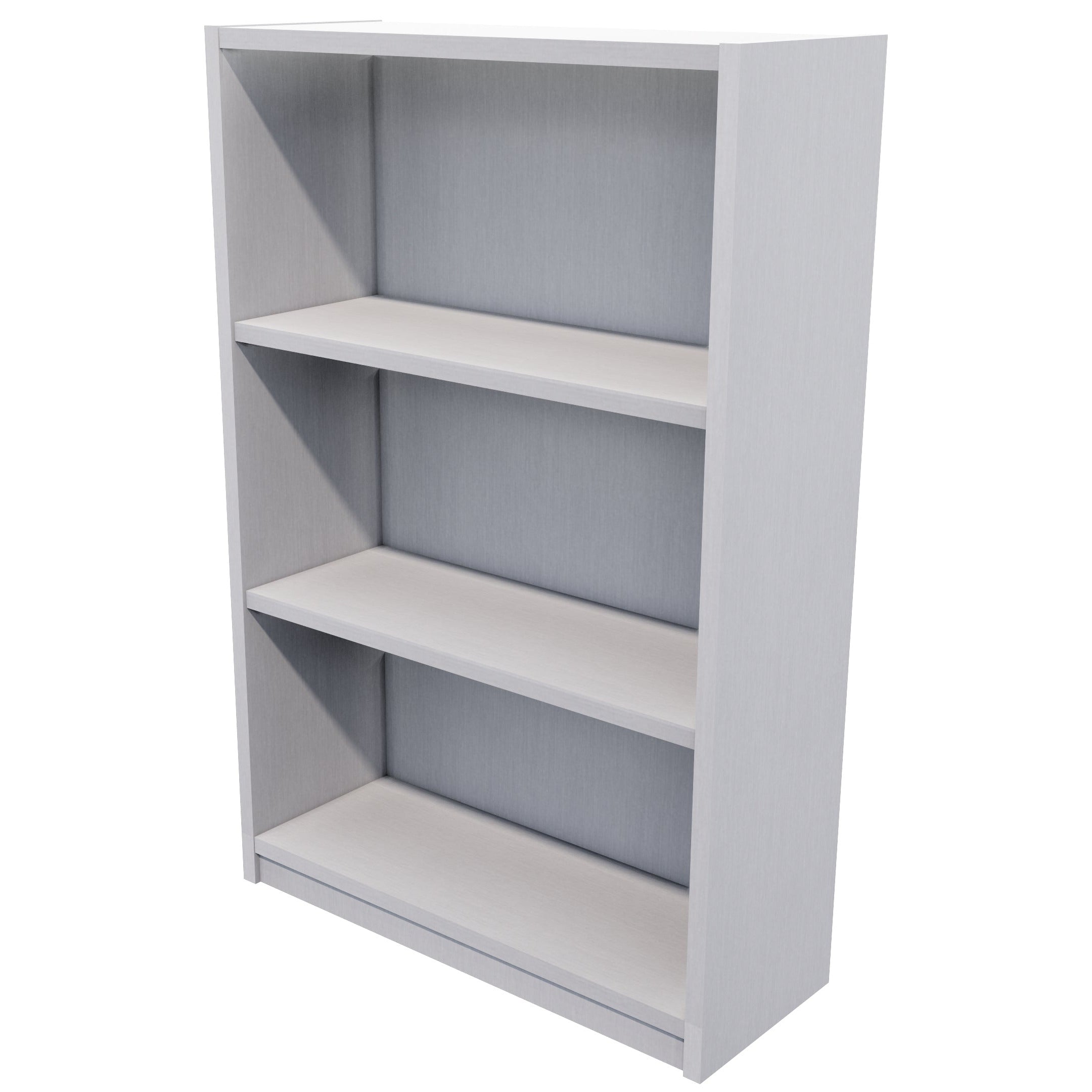 Commercial Bookcase 3 Tier Silver Strata