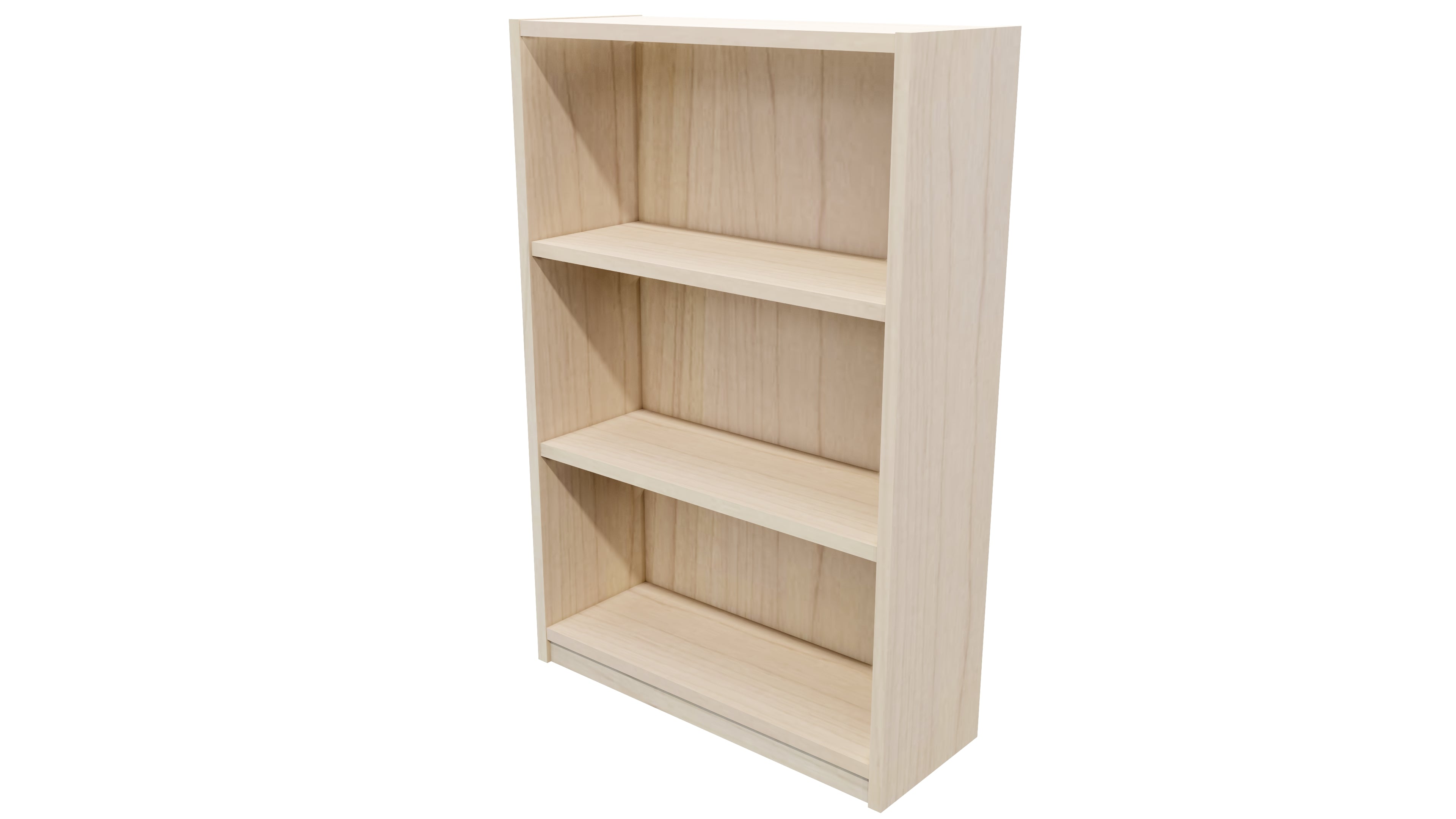 Commercial Bookcase 3 Tier Washed Maple