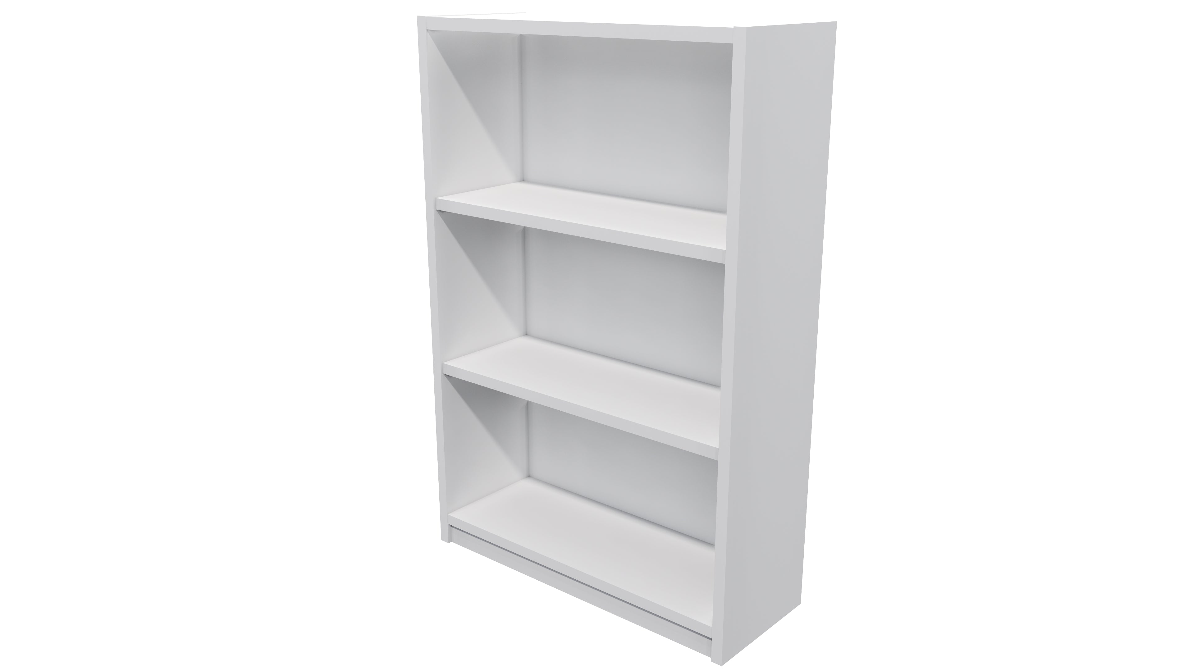 Commercial Bookcase 3 Tier White
