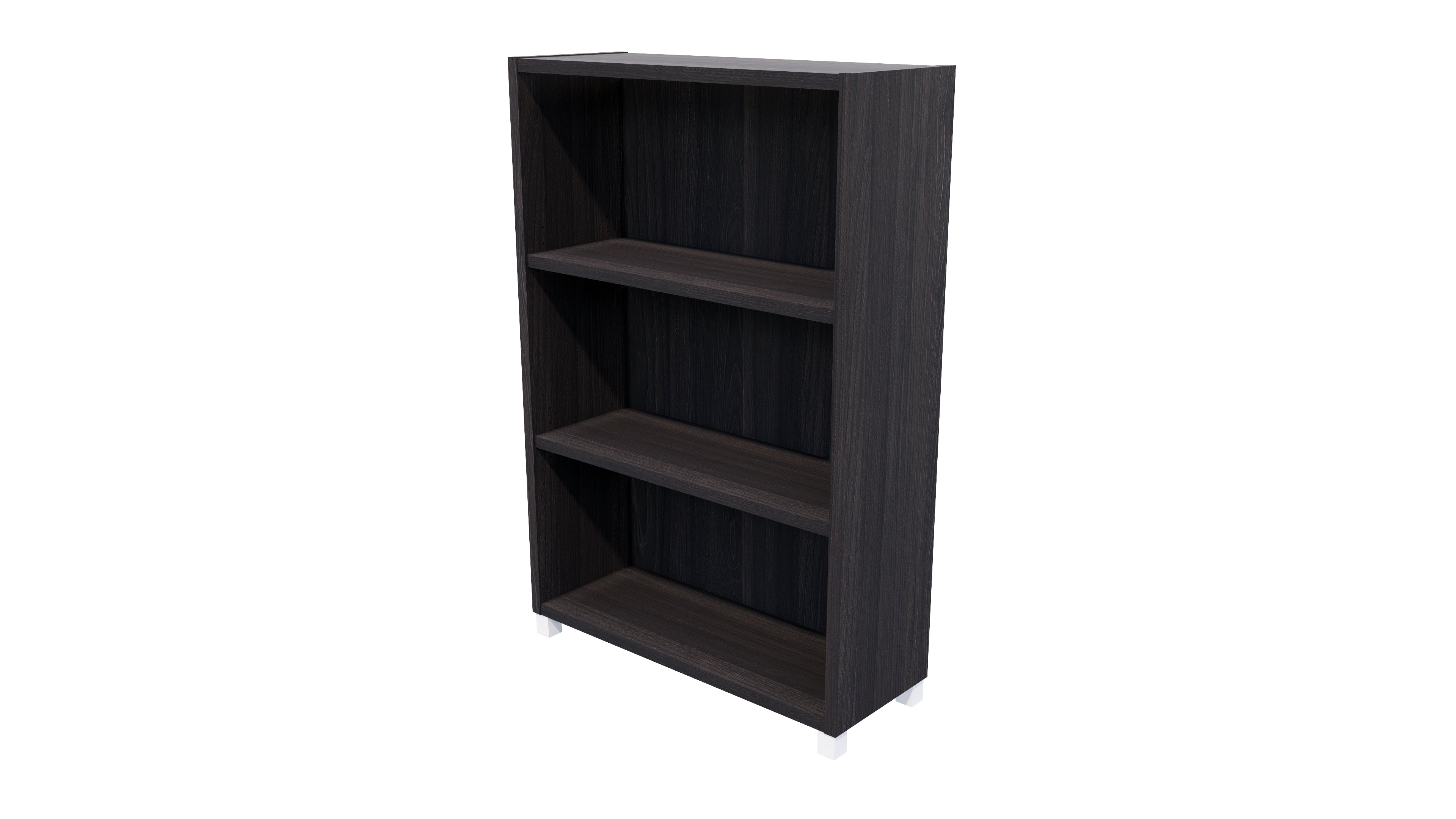 Commercial Bookcase with Feet 3 Tier Fiordland Elm
