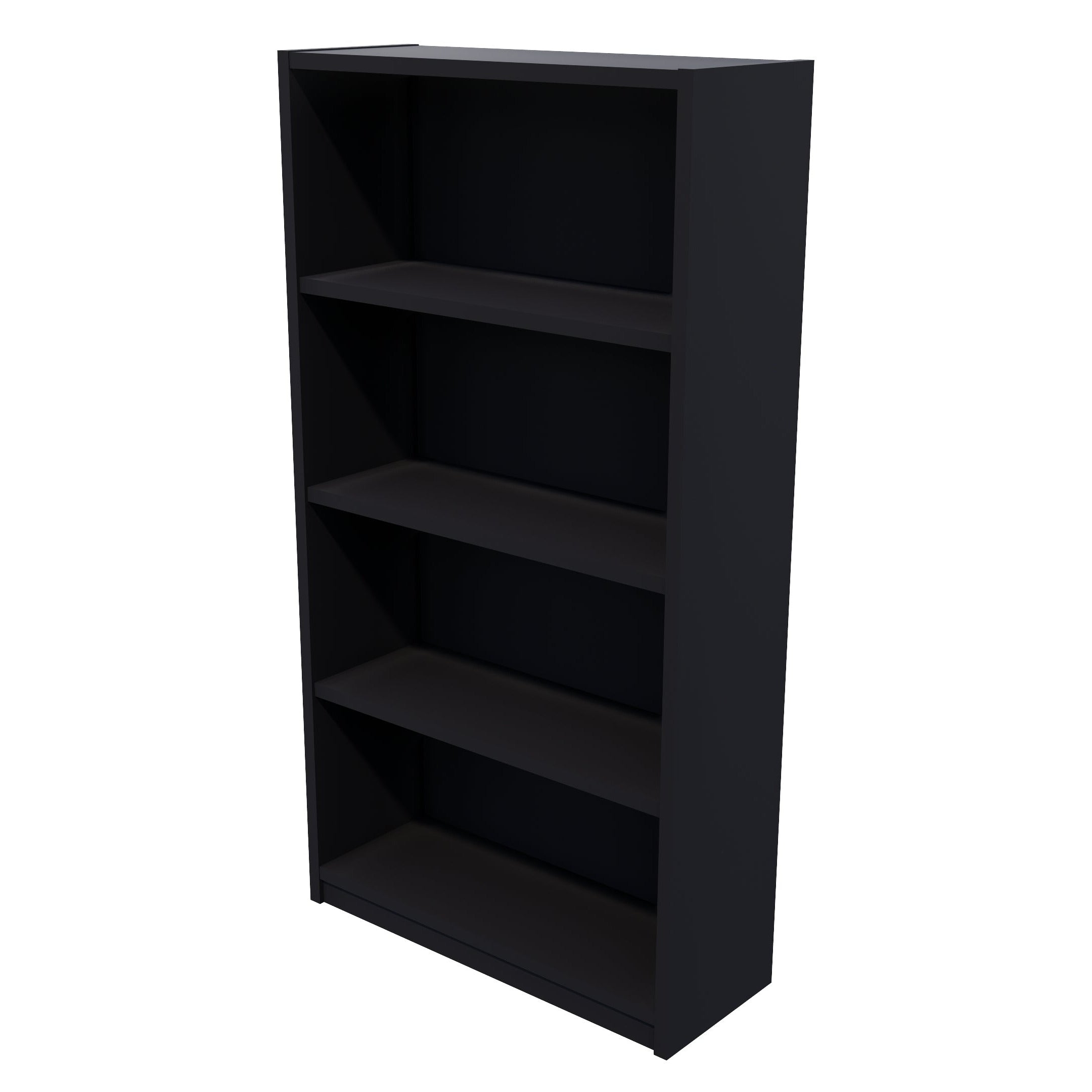 Commercial Bookcase 4 Tier Black