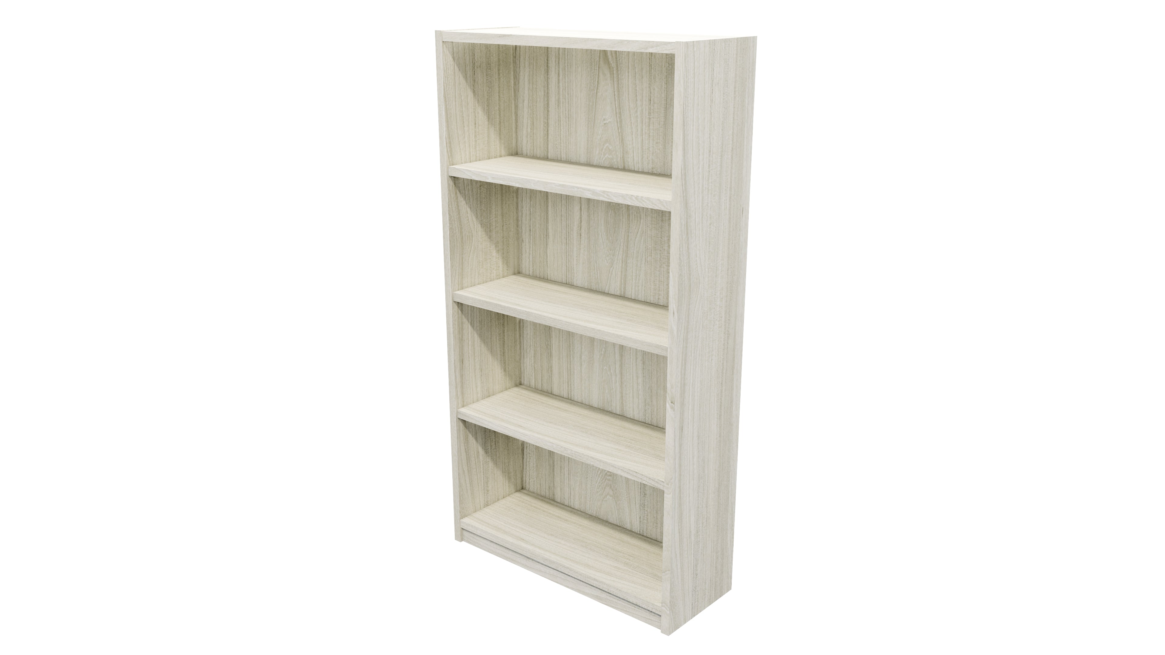 Commercial Bookcase 4 Tier Coastal Elm