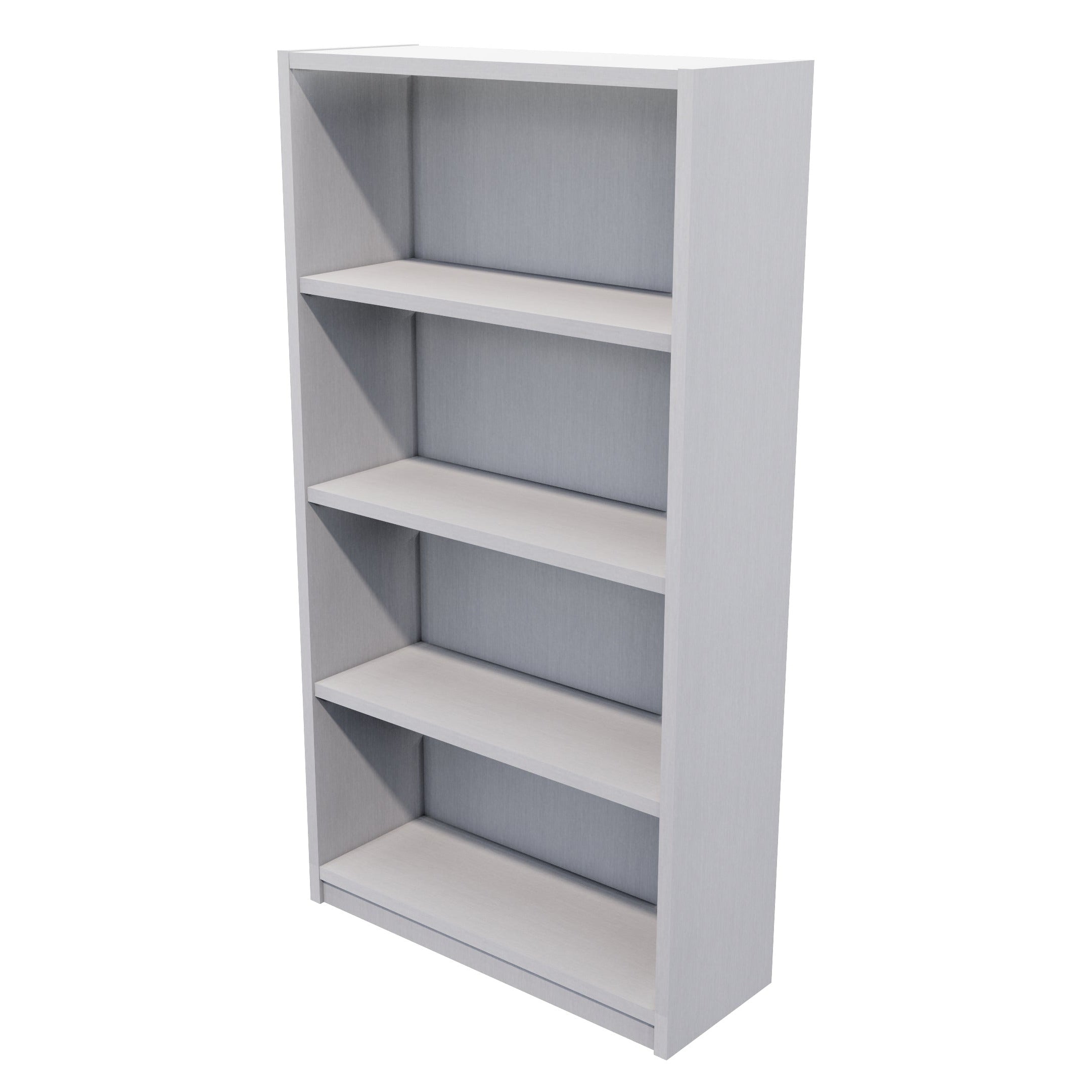 Commercial Bookcase 4 Tier Silver Strata