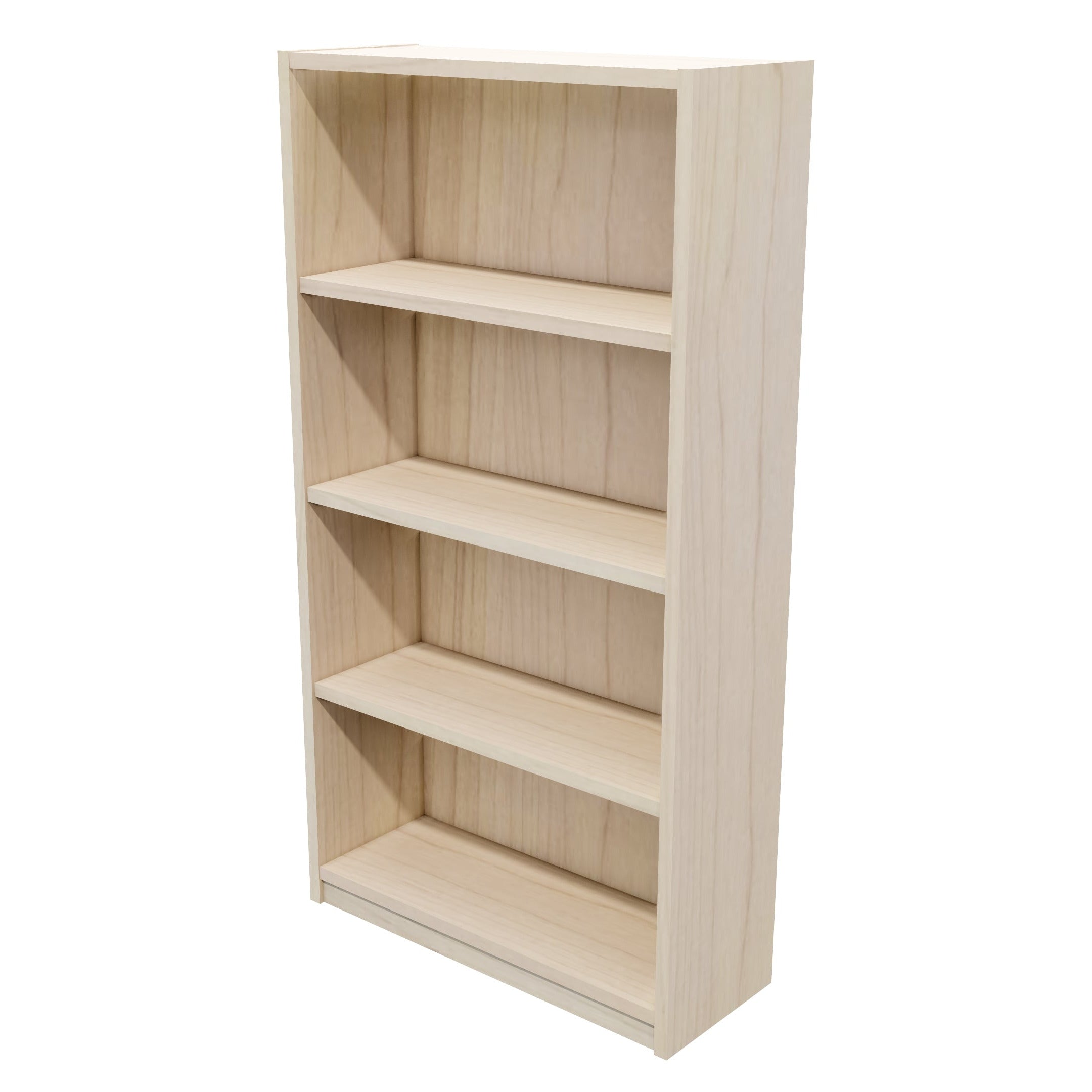 Commercial Bookcase 4 Tier Washed Maple