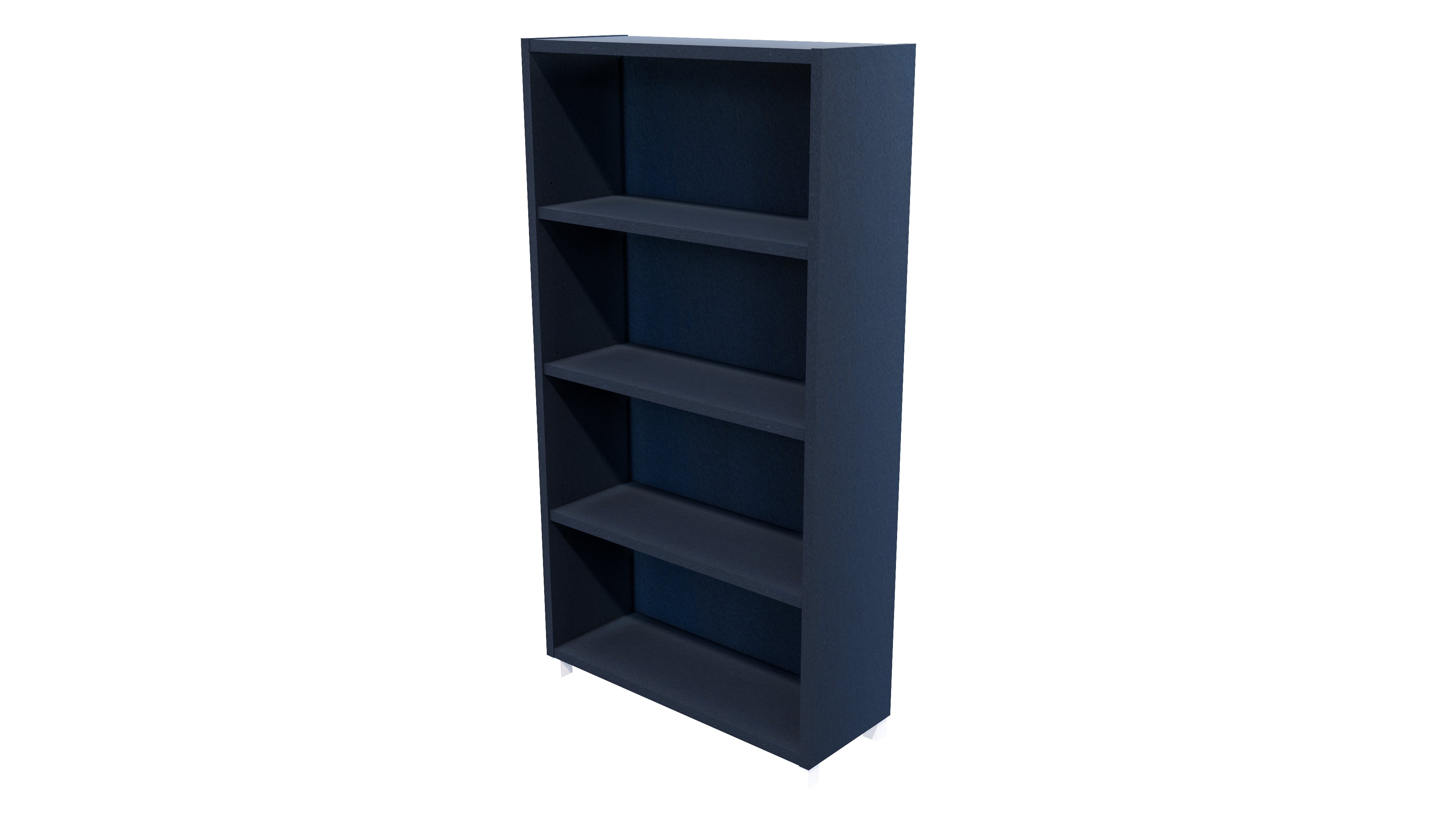 Commercial Bookcase with Feet 4 Tier Char Blue