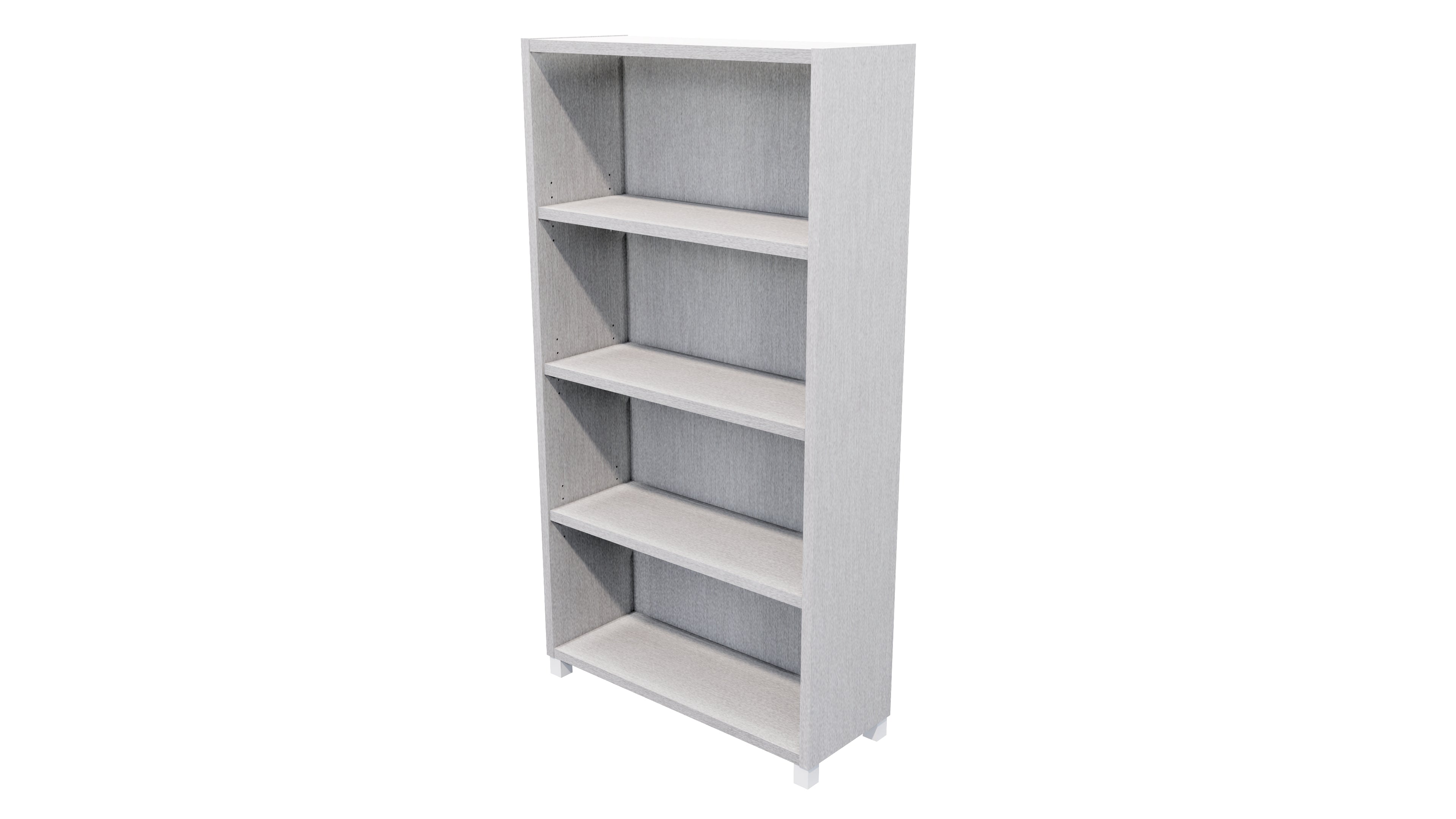 Commercial Bookcase with Feet 4 Tier Silver Haze
