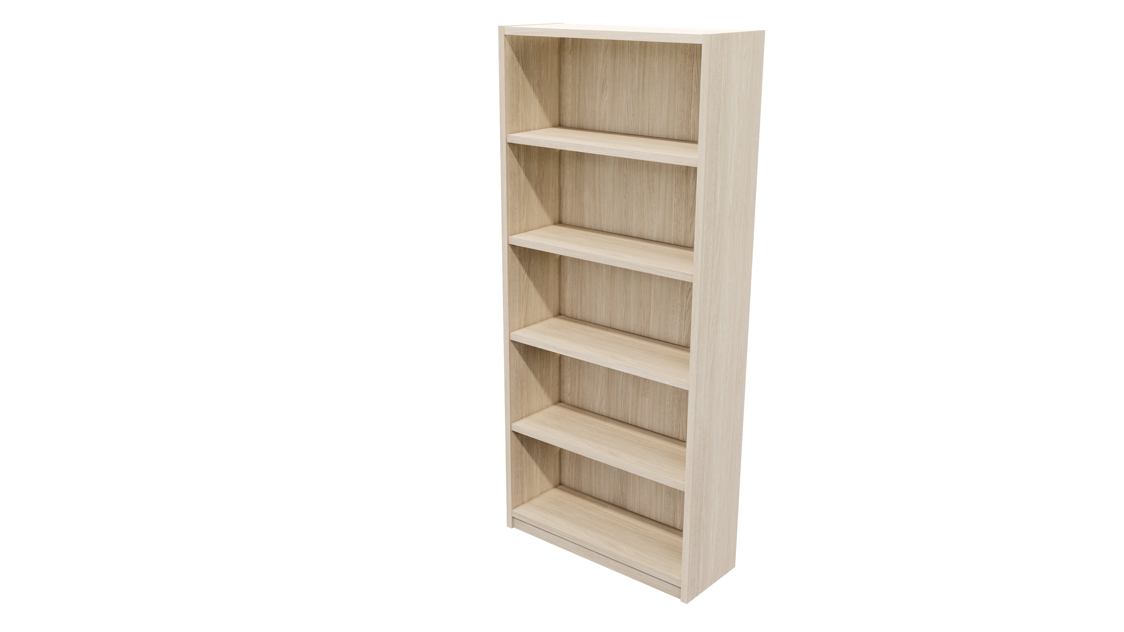 Commercial Bookcase 5 Tier Aged Ash