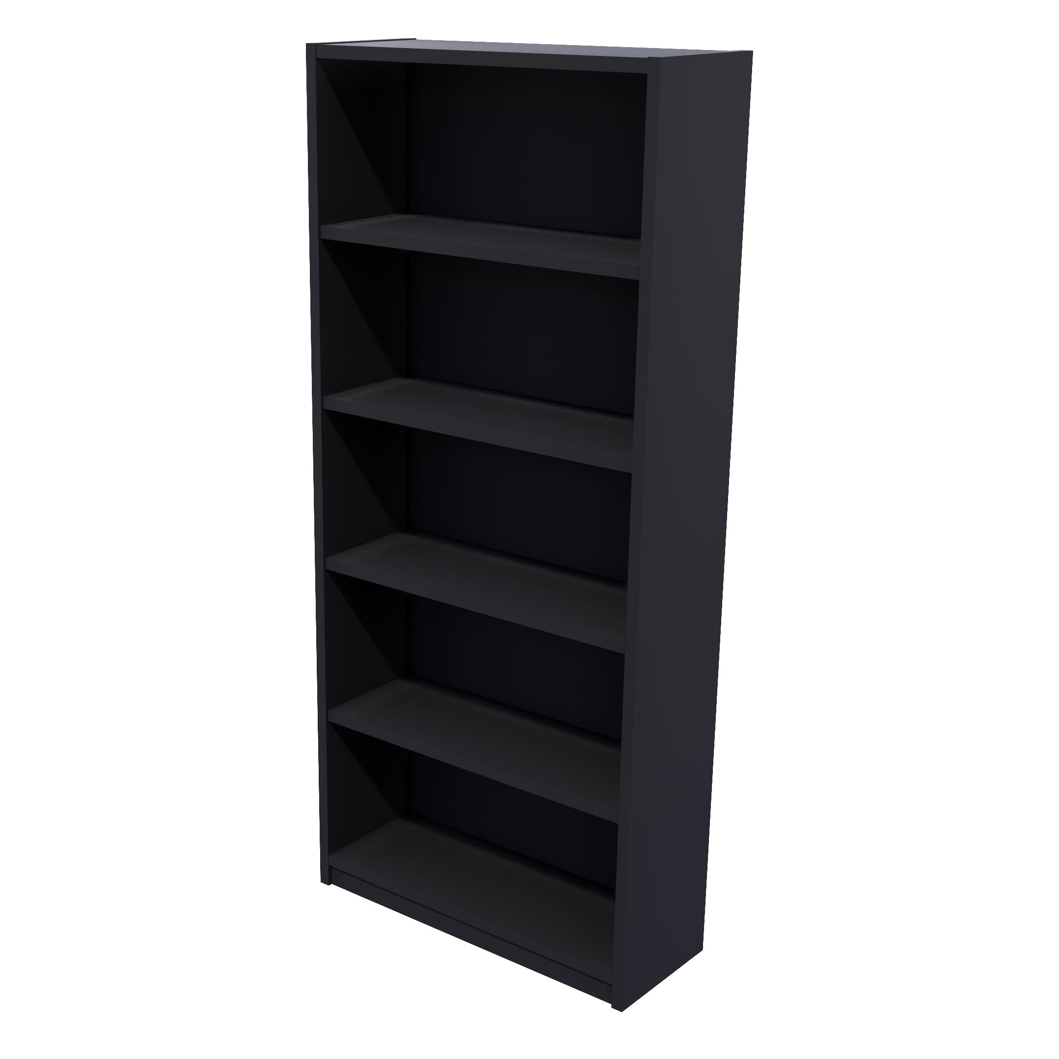Commercial Bookcase 5 Tier Black