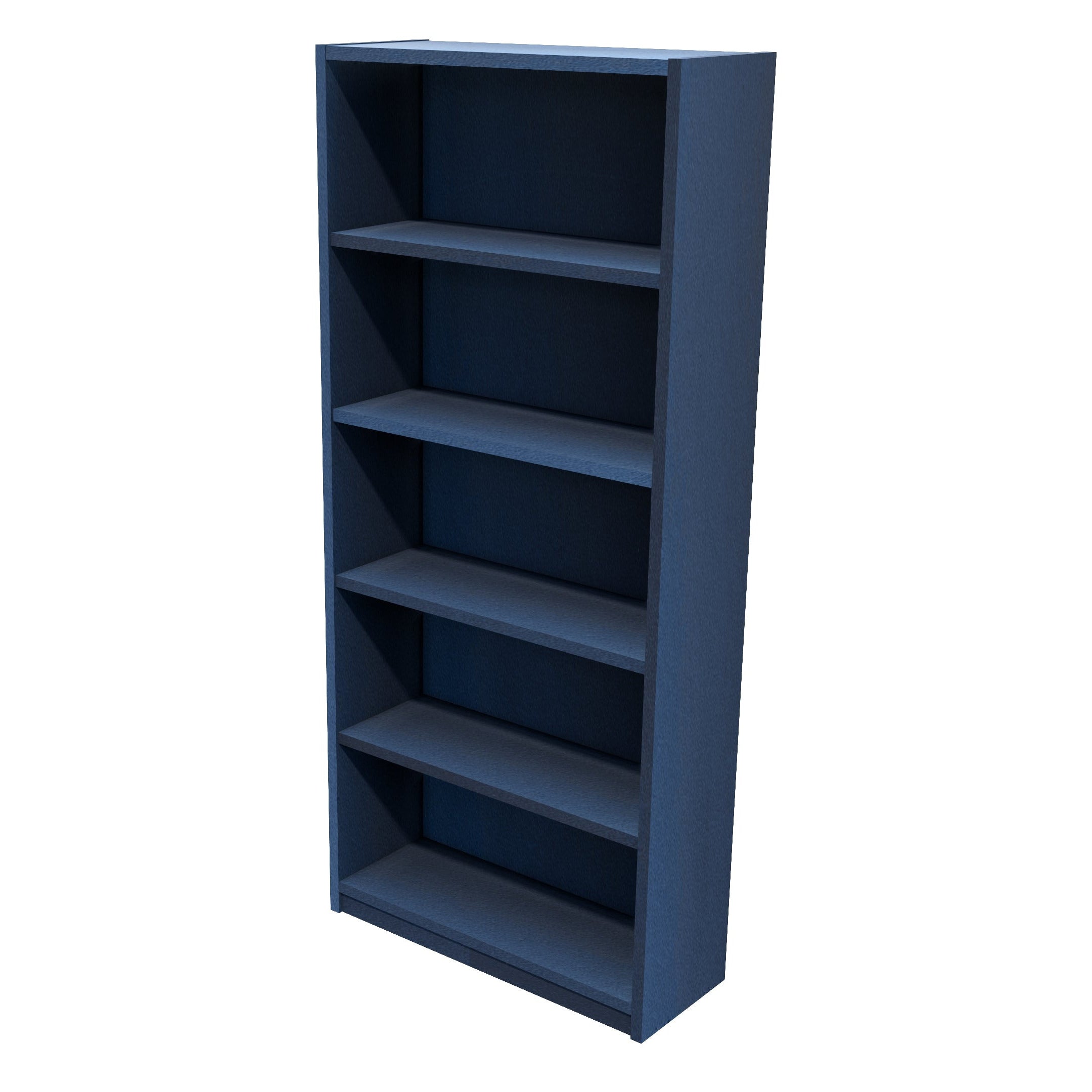 Commercial Bookcase 5 Tier Char Blue