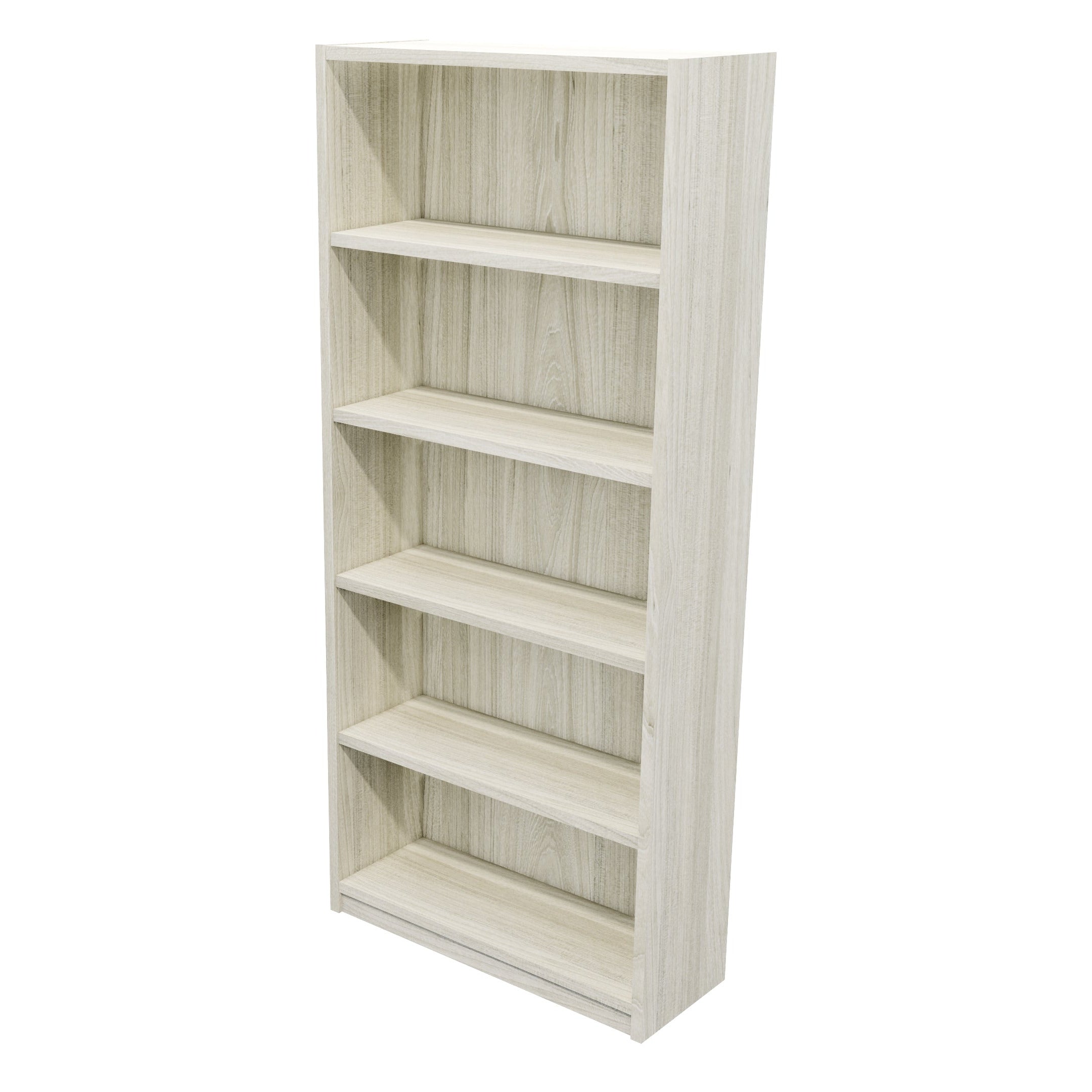 Commercial Bookcase 5 Tier Coastal Elm
