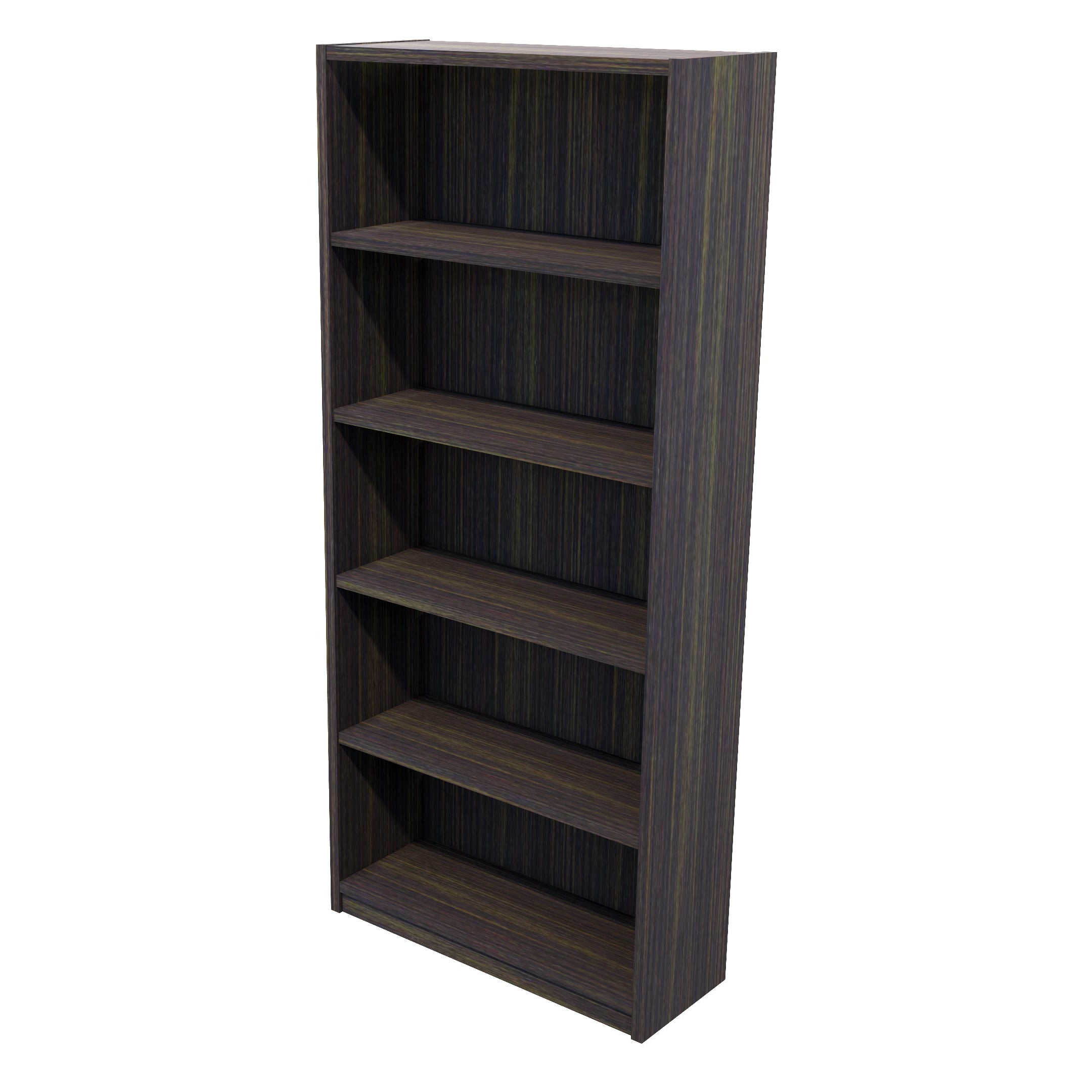 Commercial Bookcase 5 Tier Dark Oak
