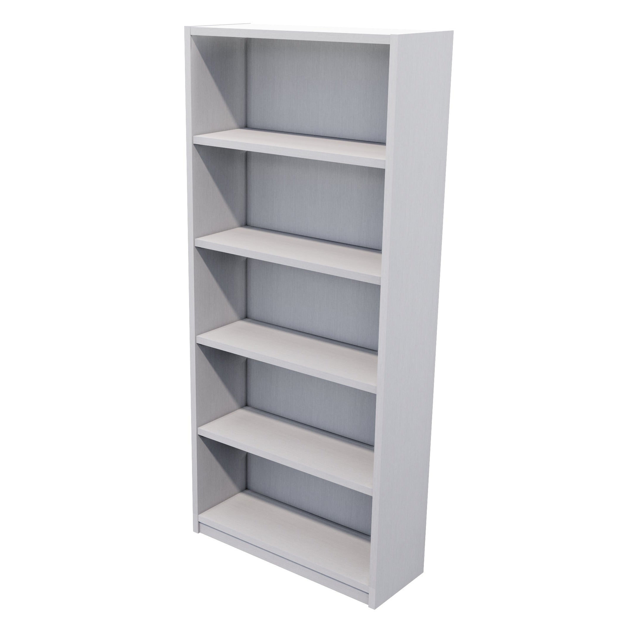Commercial Bookcase 5 Tier Silver Strata
