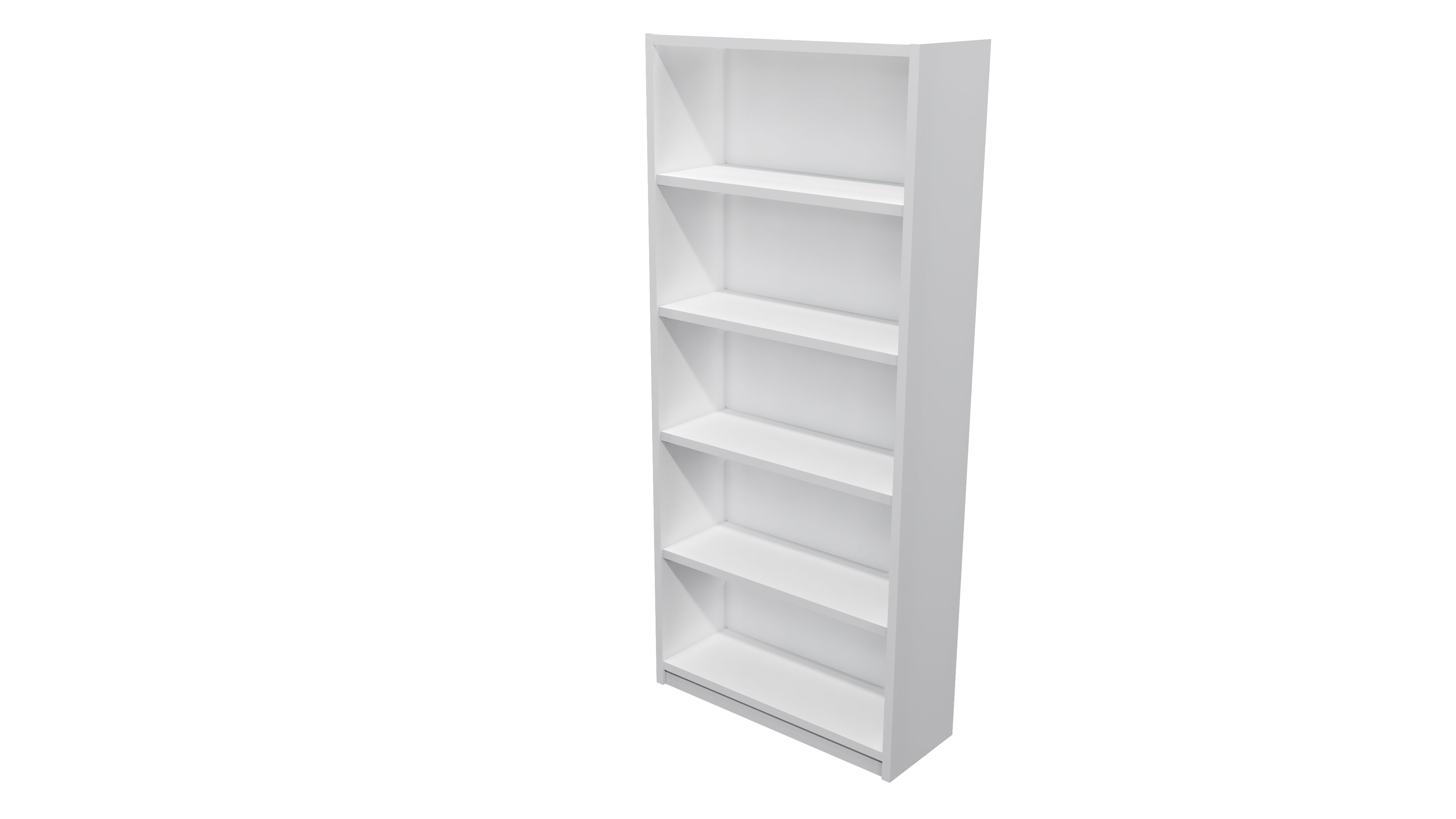 Commercial Bookcase 5 Tier White