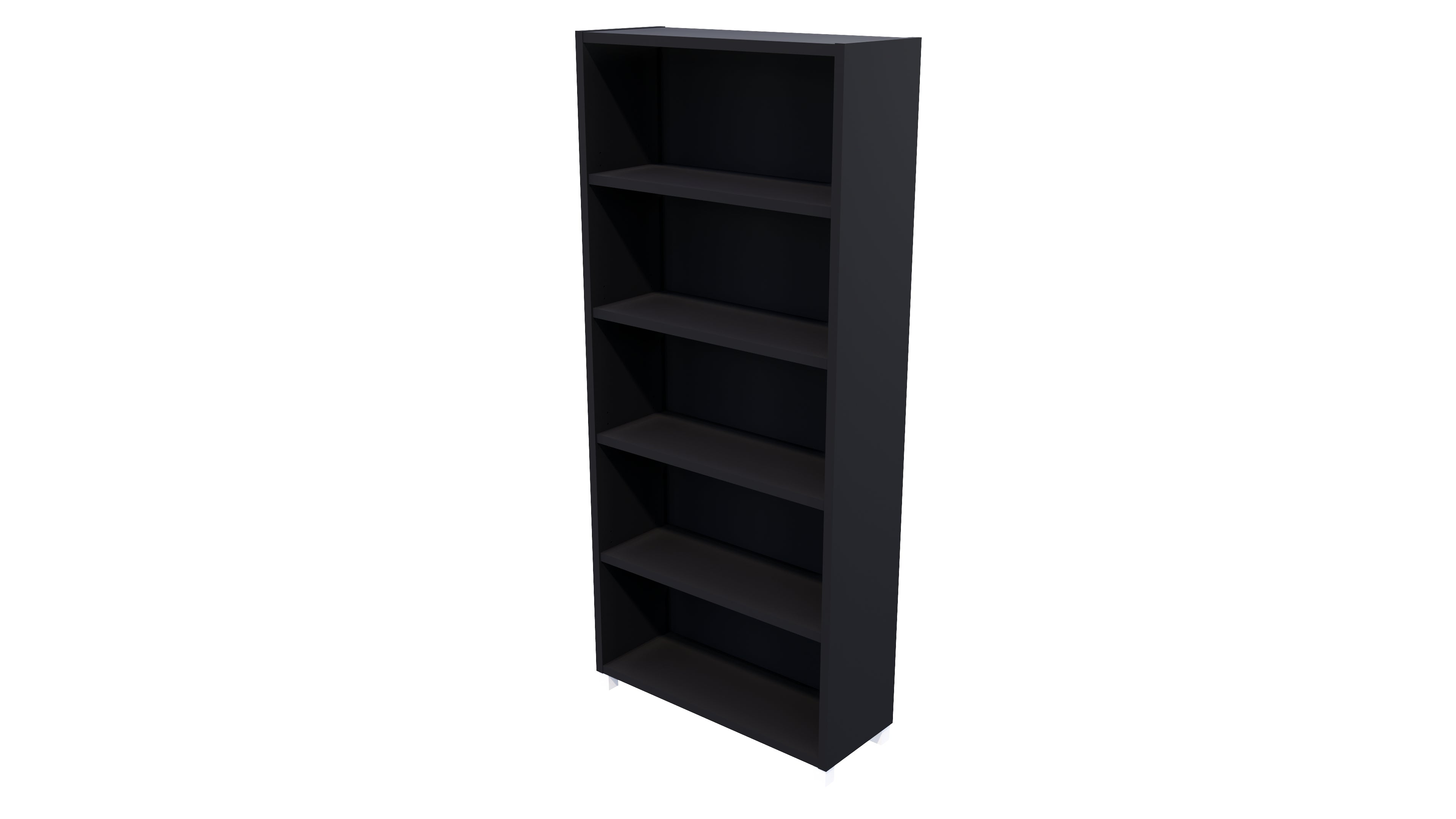 Commercial Bookcase with Feet 5 Tier Black
