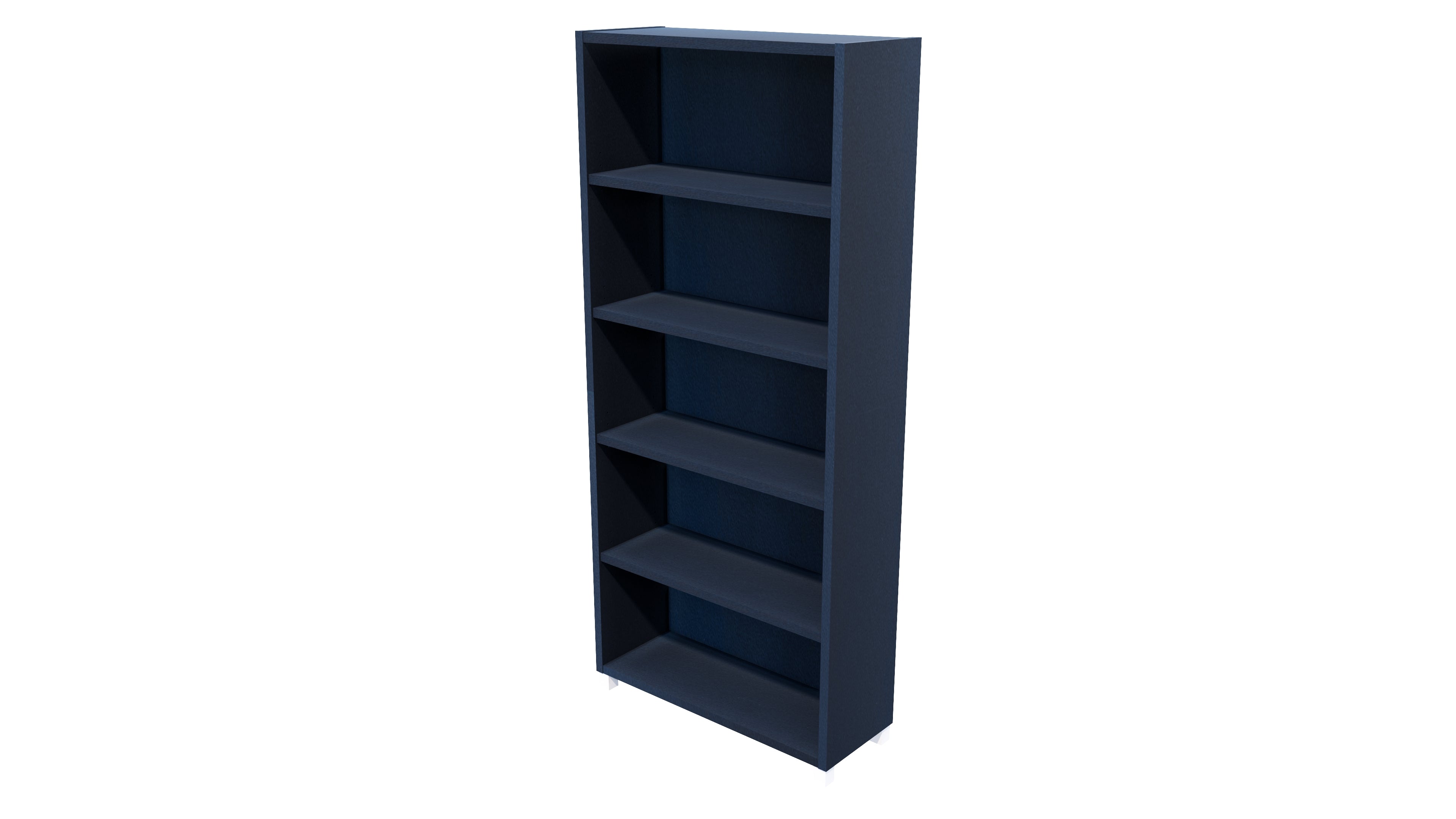 Commercial Bookcase with Feet 5 Tier Char Blue