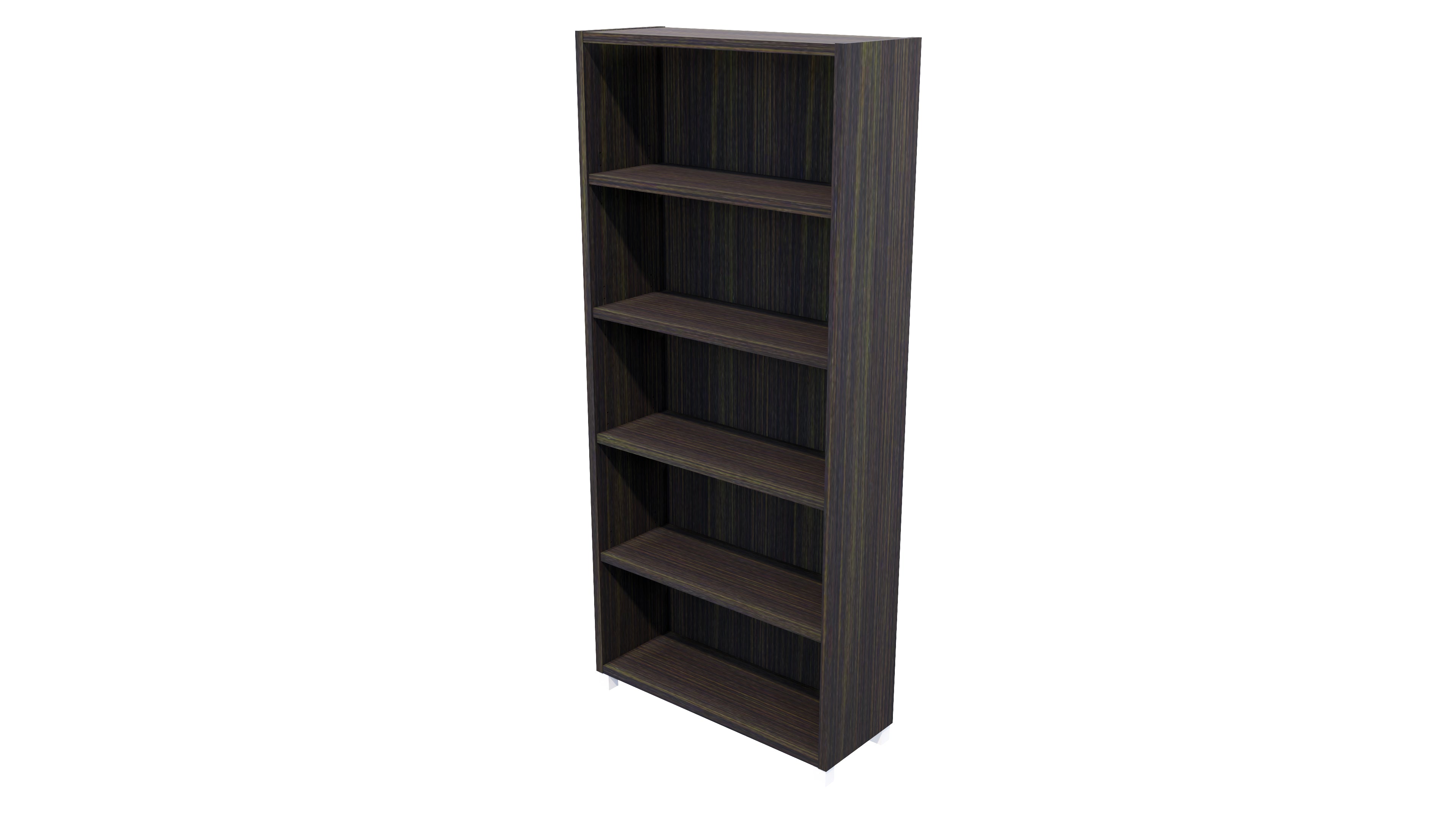 Commercial Bookcase with Feet 5 Tier Dark Oak