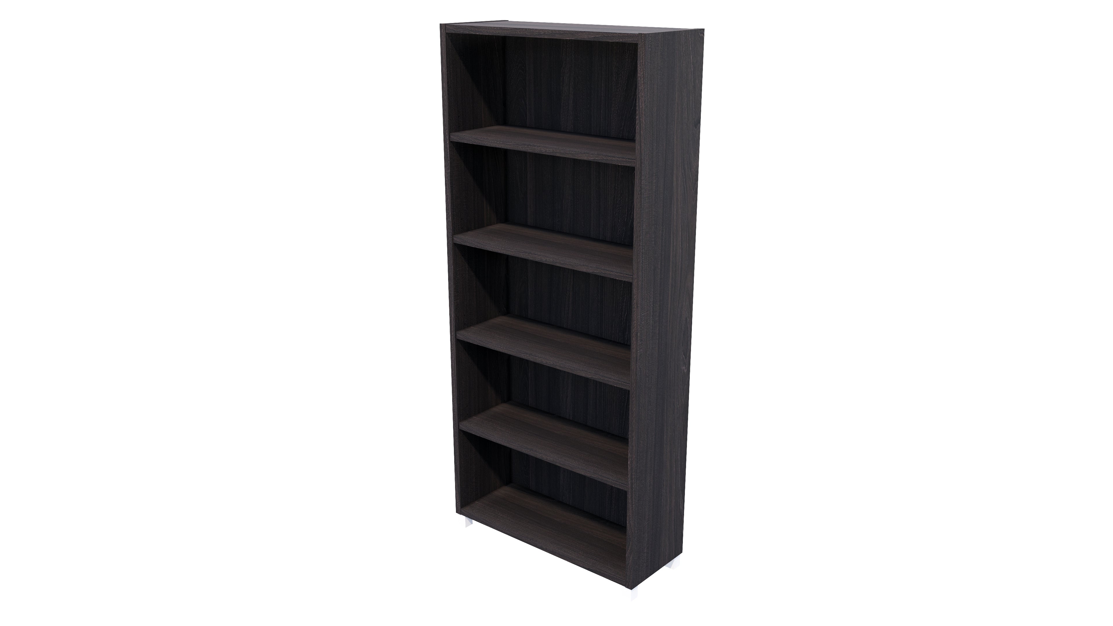 Commercial Bookcase with Feet 5 Tier Fiordland Elm