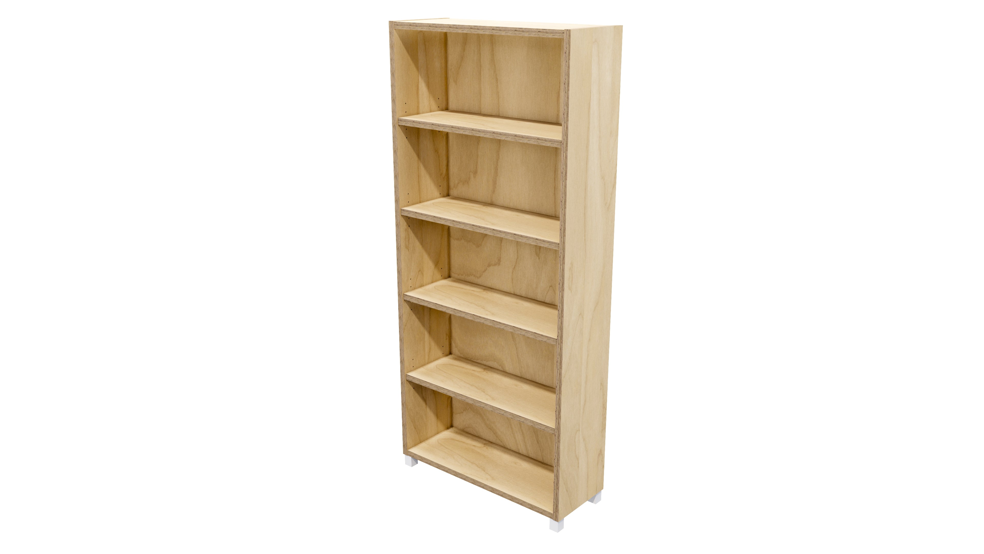 Commercial Bookcase with Feet 5 Tier Premium Ply