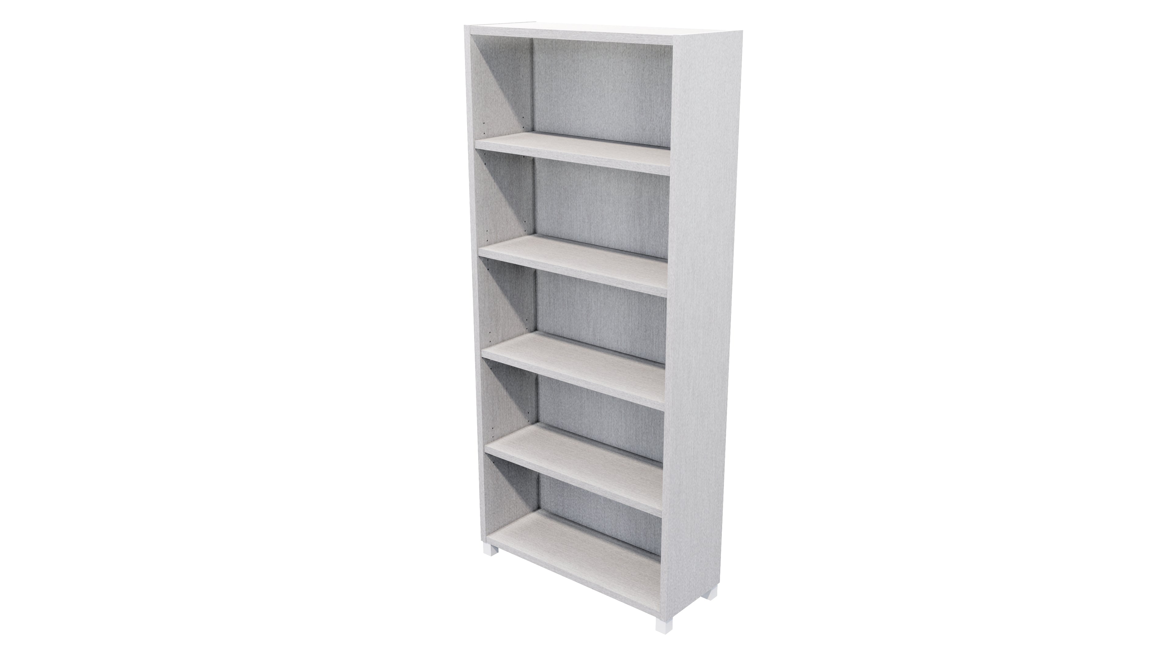 Commercial Bookcase with Feet 5 Tier Silver Haze