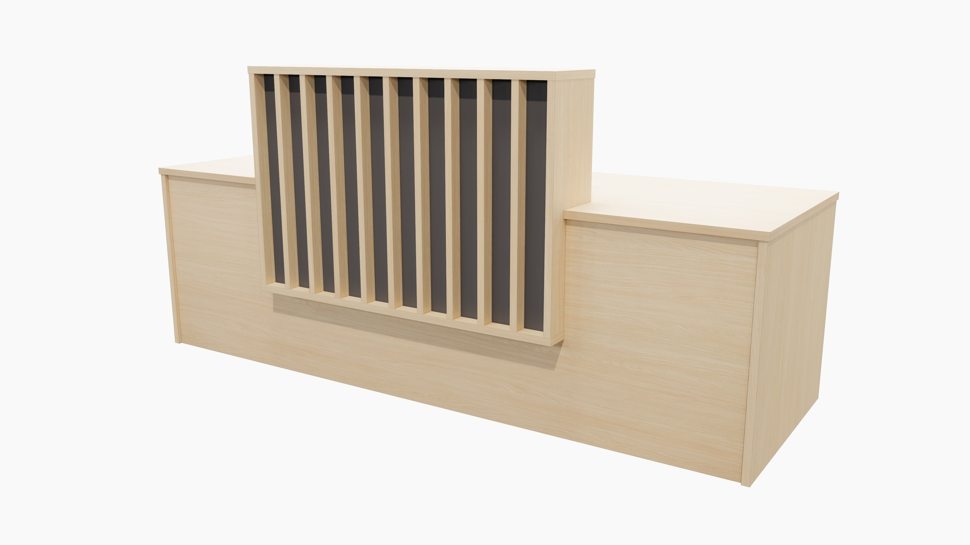 Canterbury Reception Desk Aged Ash + Black