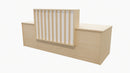 Canterbury Reception Desk Aged Ash + White