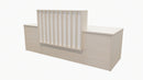 Canterbury Reception Desk Seasoned Oak + White