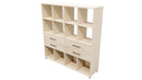 Cubby Storage Unit 12 Cube 4 Drawers Aged Ash