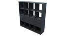Cubby Storage Unit 12 Cube 4 Drawers Carbon