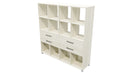 Cubby Storage Unit 12 Cube 4 Drawers Coastal Elm
