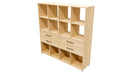 Cubby Storage Unit 12 Cube 4 Drawers Sublime Teak