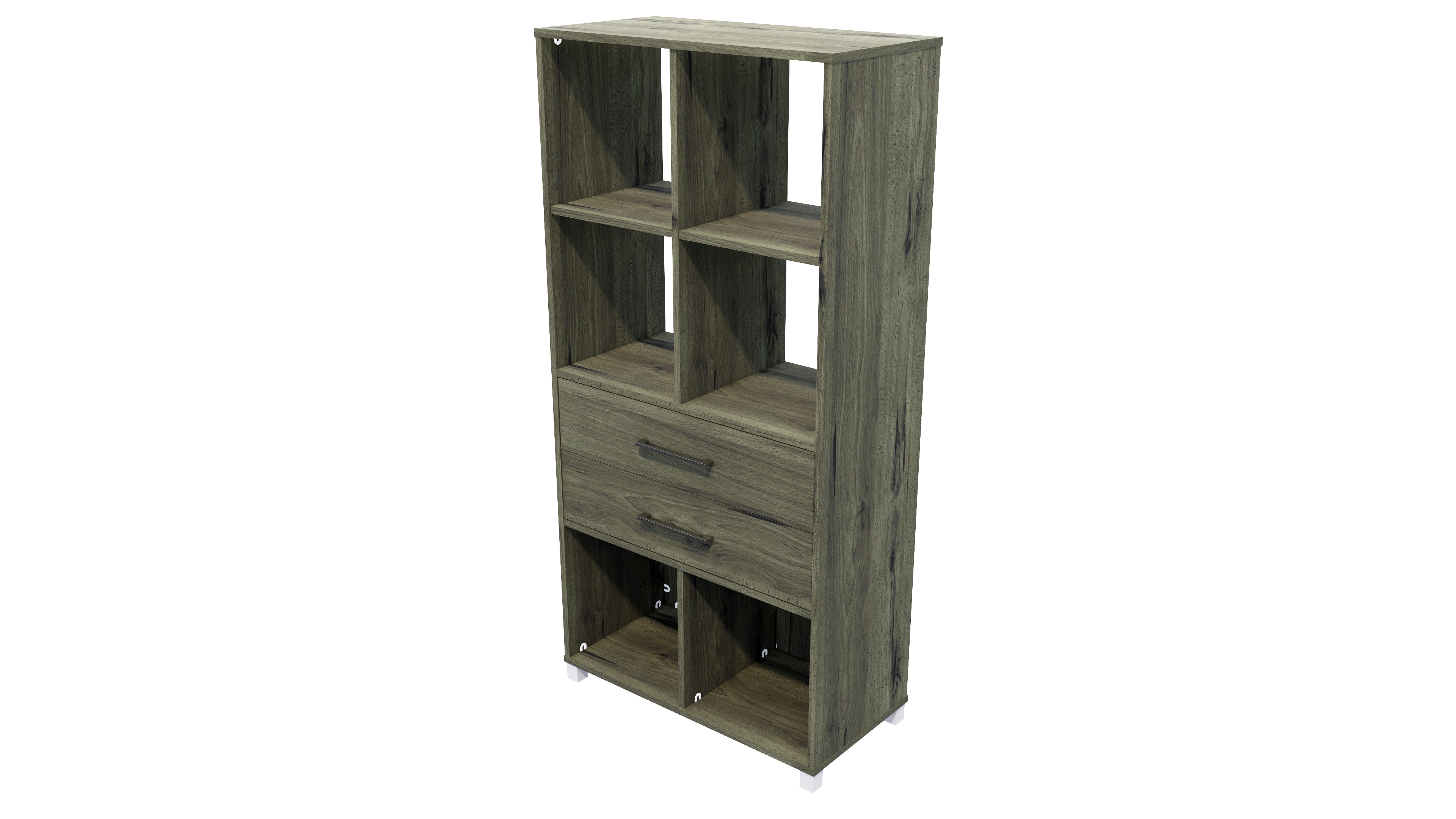 Cubby Hole 6 Cube 2 Drawers Coronet Beech