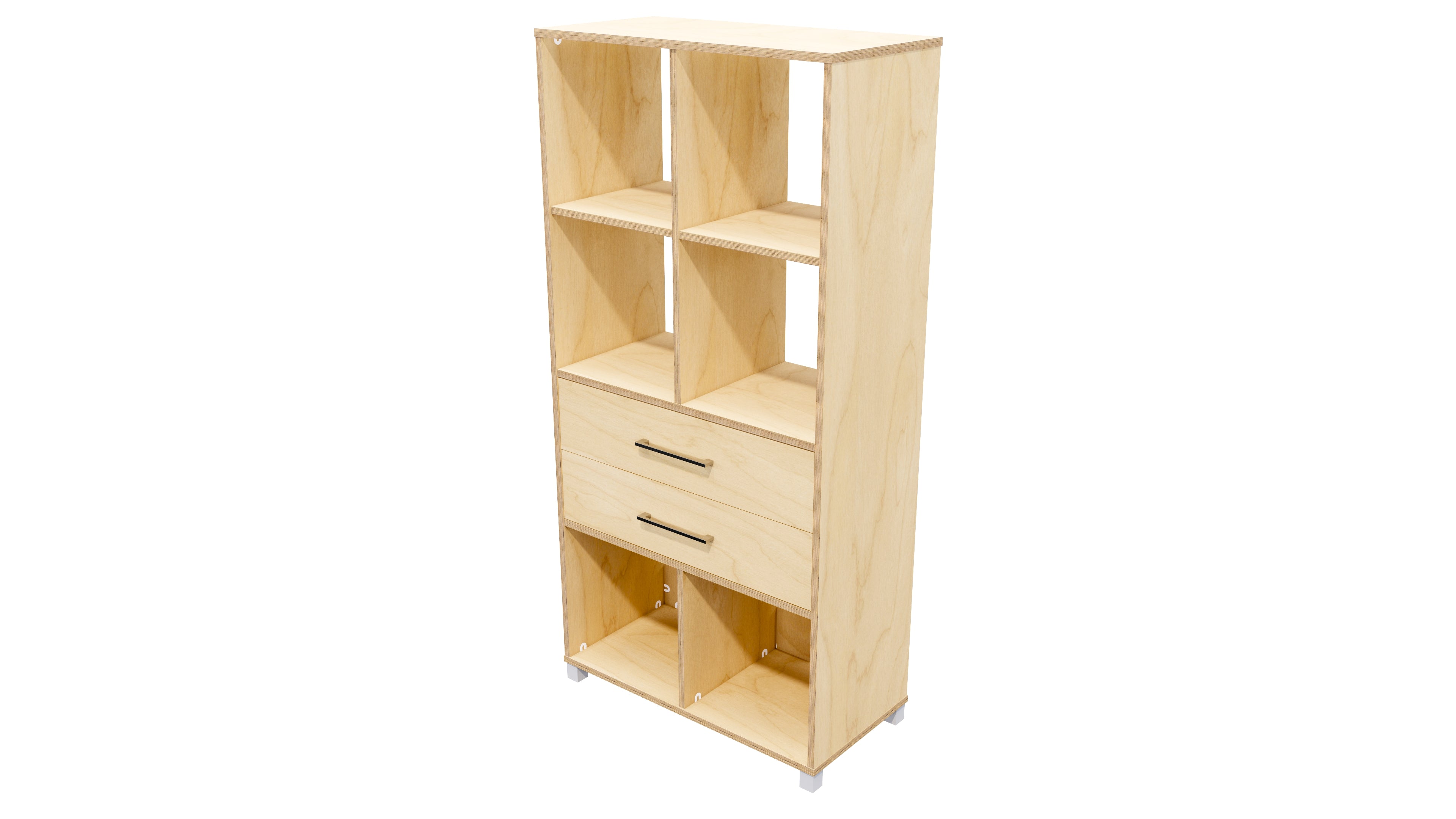Cubby Hole 6 Cube 2 Drawers Premium Ply