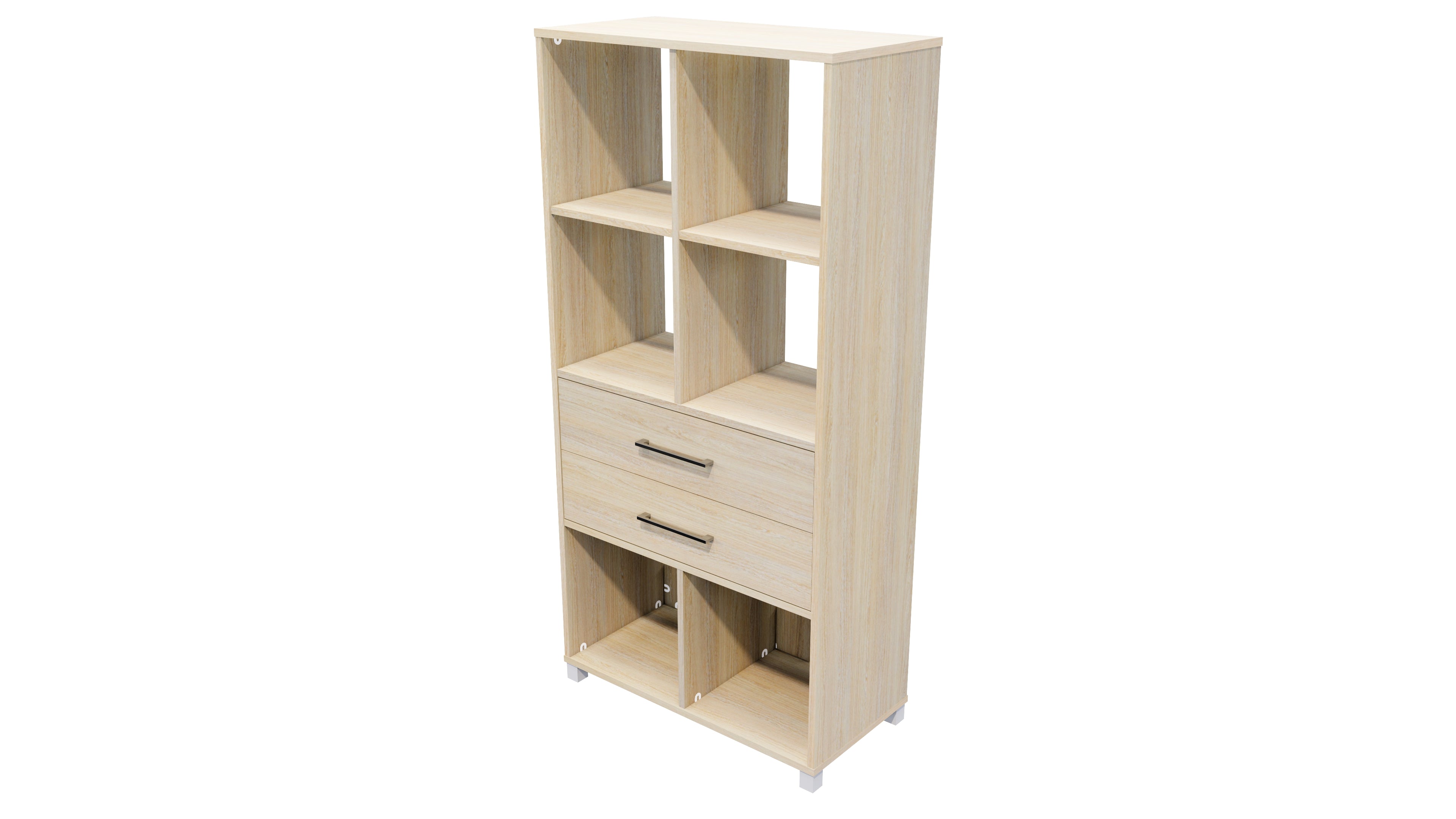 Cubby Hole 6 Cube 2 Drawers Seasoned Oak