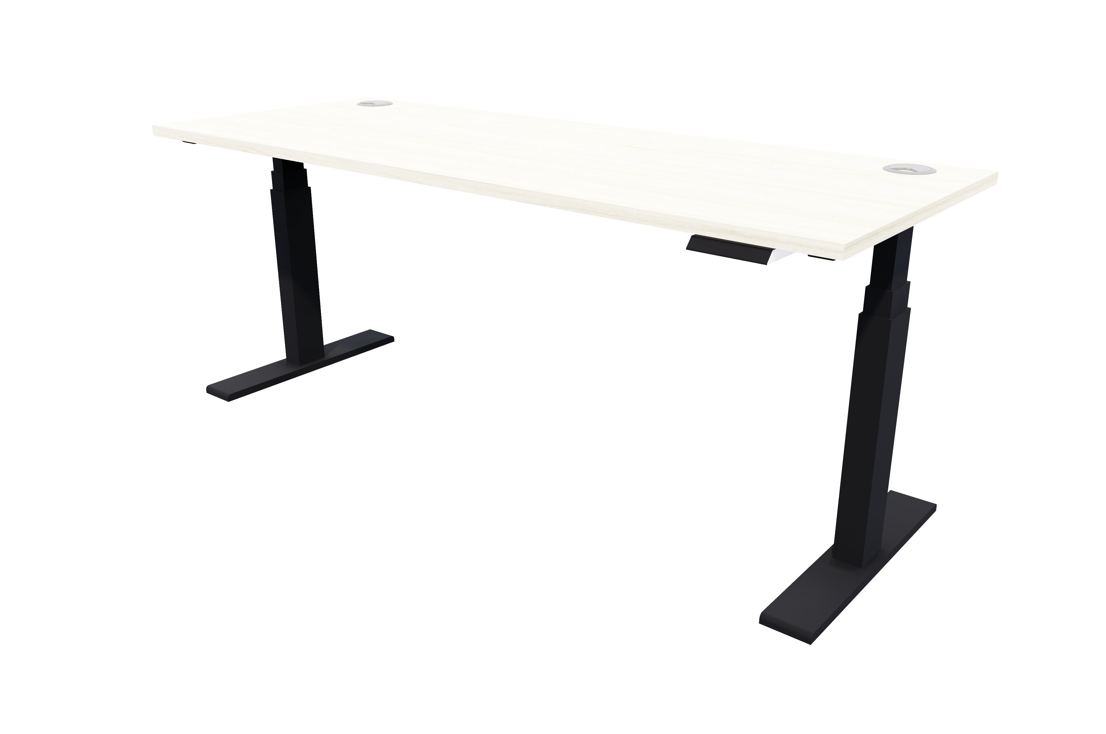 Zealand Electric Standing Desk 1500x700 Black Coastal Elm
