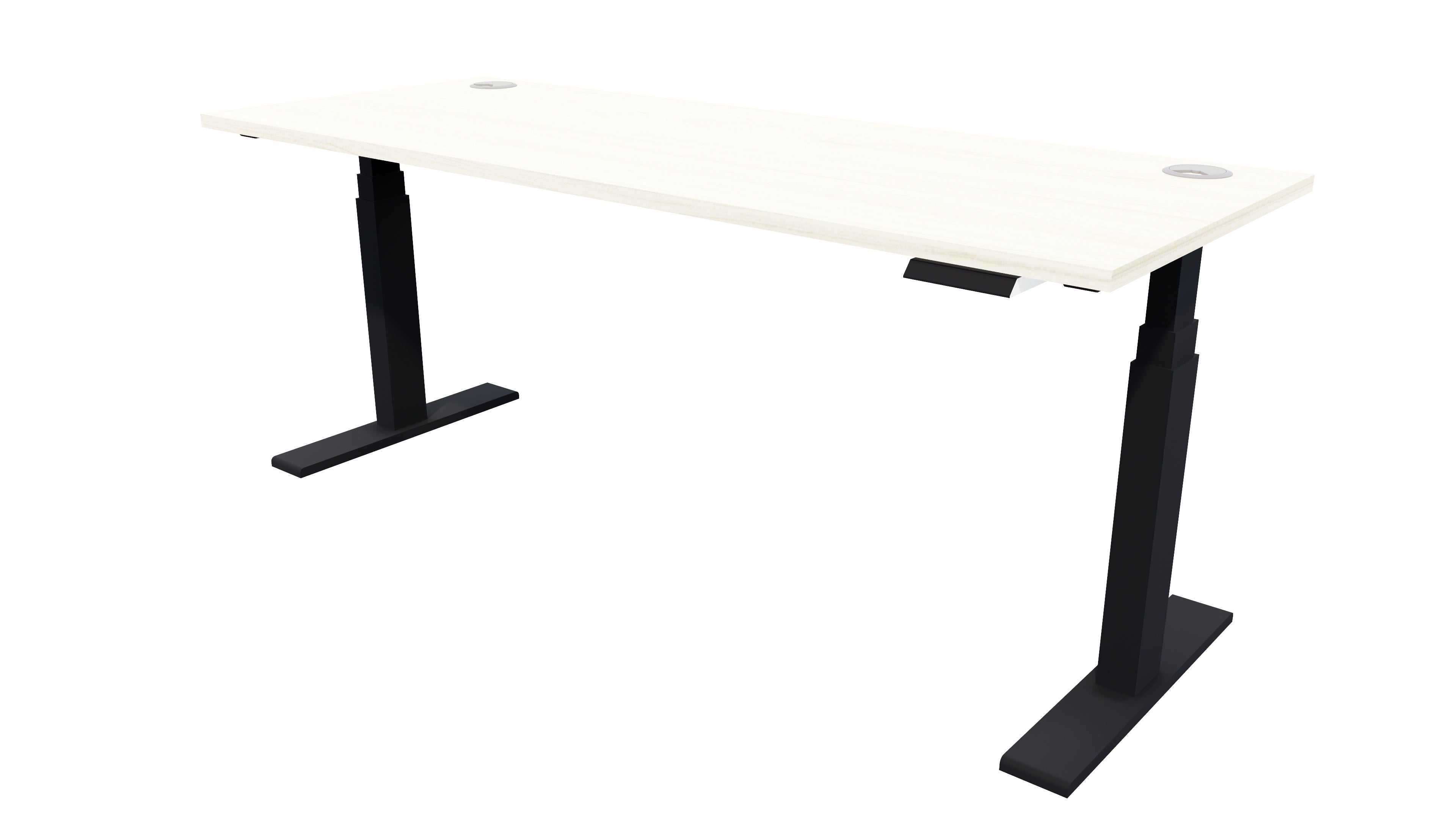 Rise Electric Adjustable Stand Up Desk 1500x700 Coastal Elm