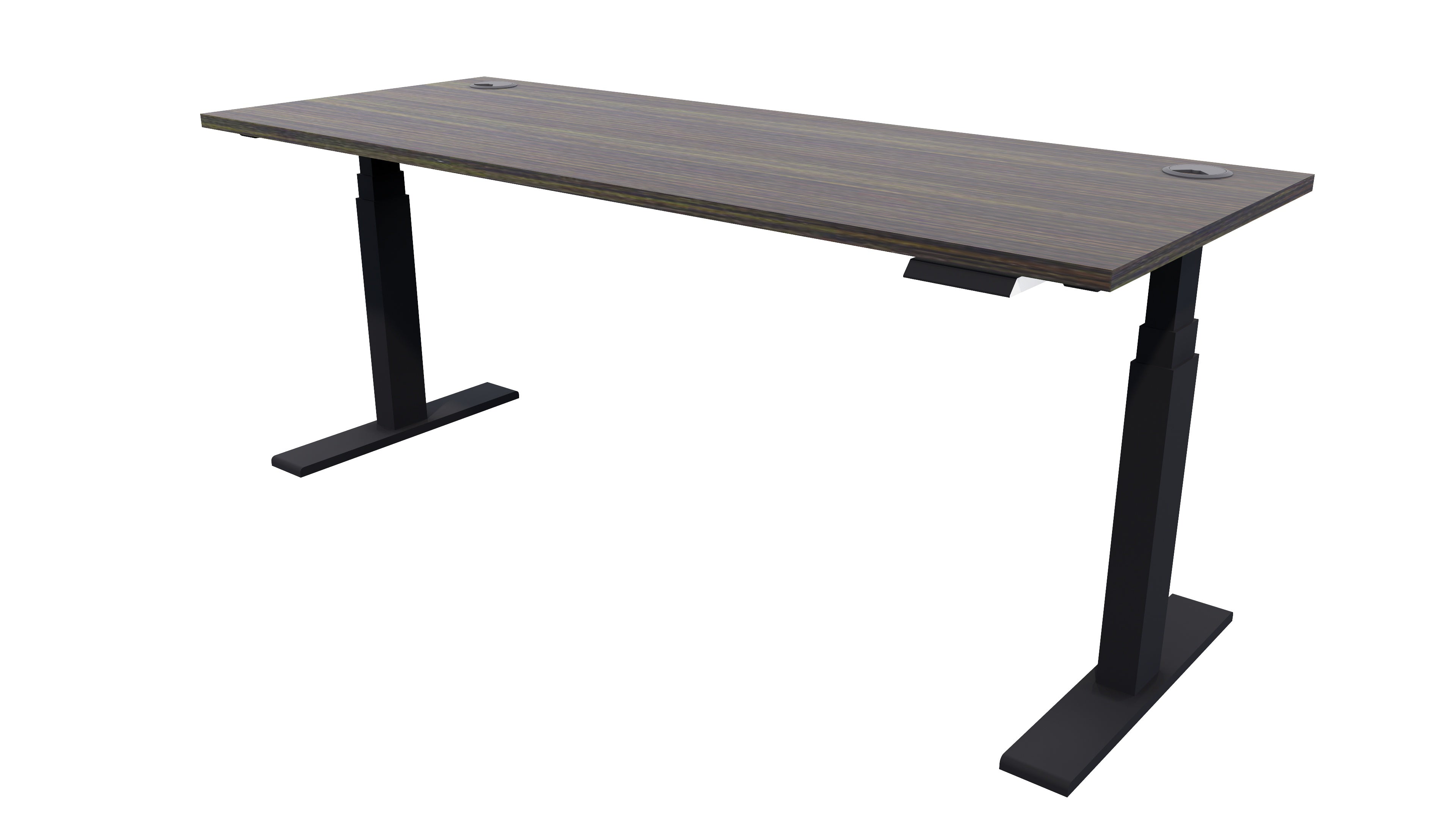 Rise Electric Adjustable Stand Up Desk 1500x700 Dark Oak
