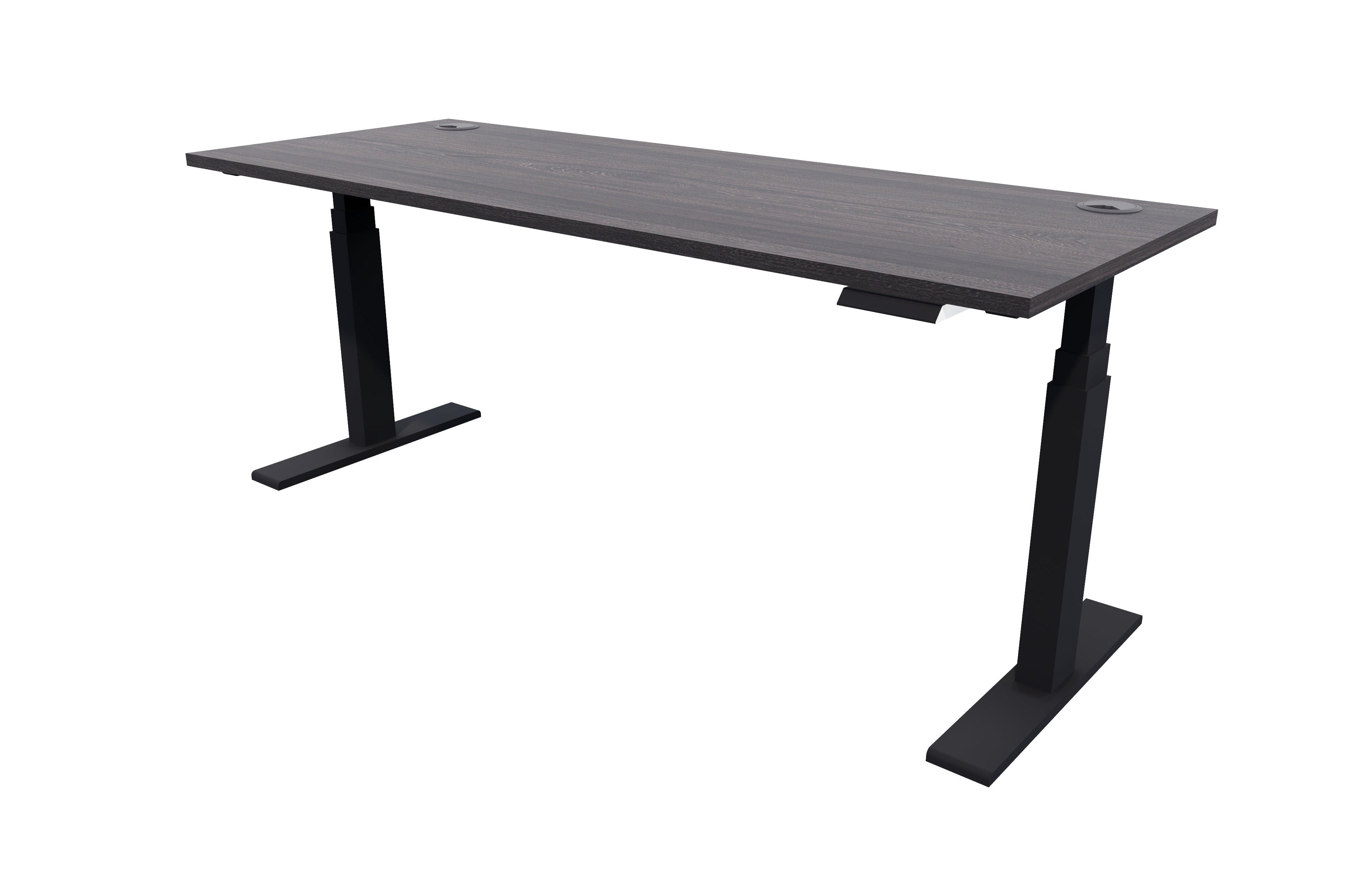 Zealand Electric Standing Desk 1500x700 Black Fiordland Elm
