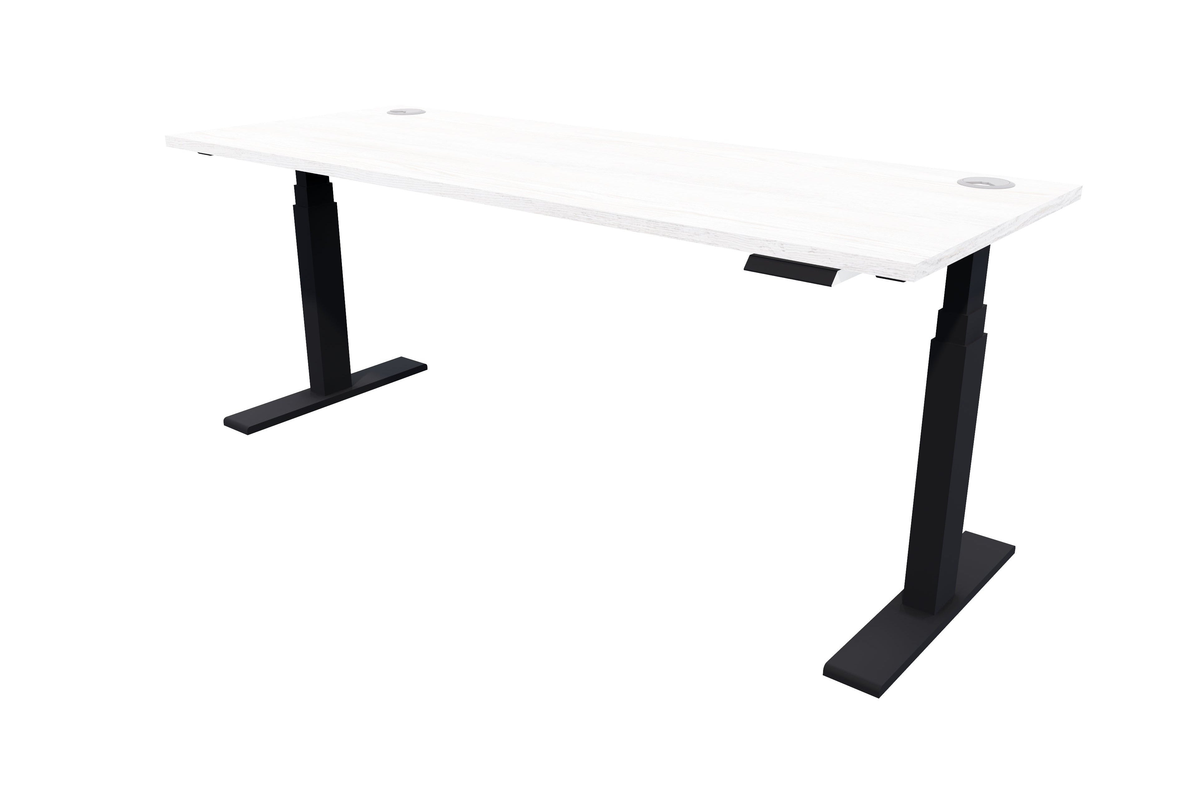 Zealand Electric Standing Desk 1500x700 Black Nordic Pine